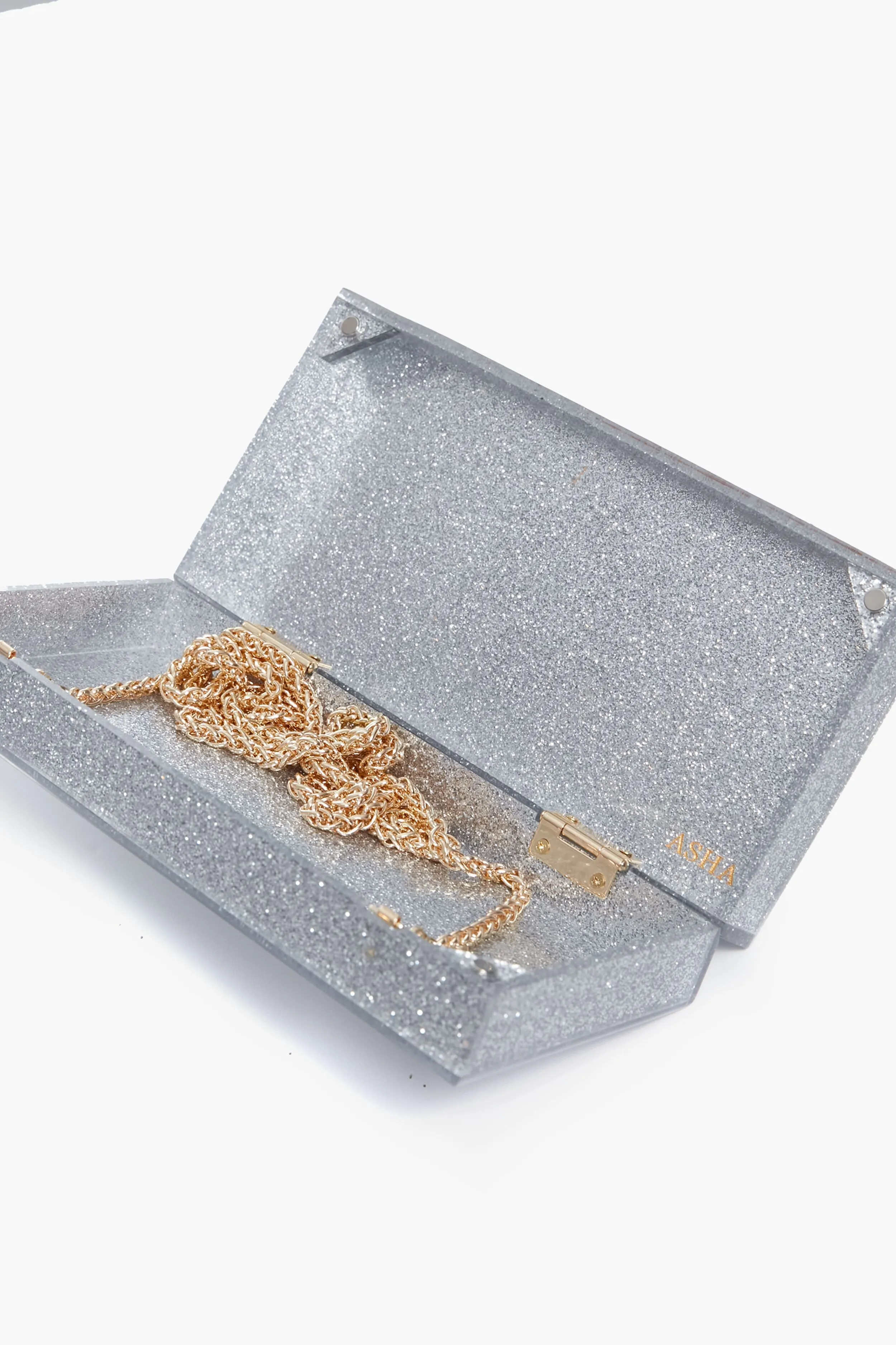 Silver Sparkle Flower Clutch sold by Tuckernuck product image thumbnail 5