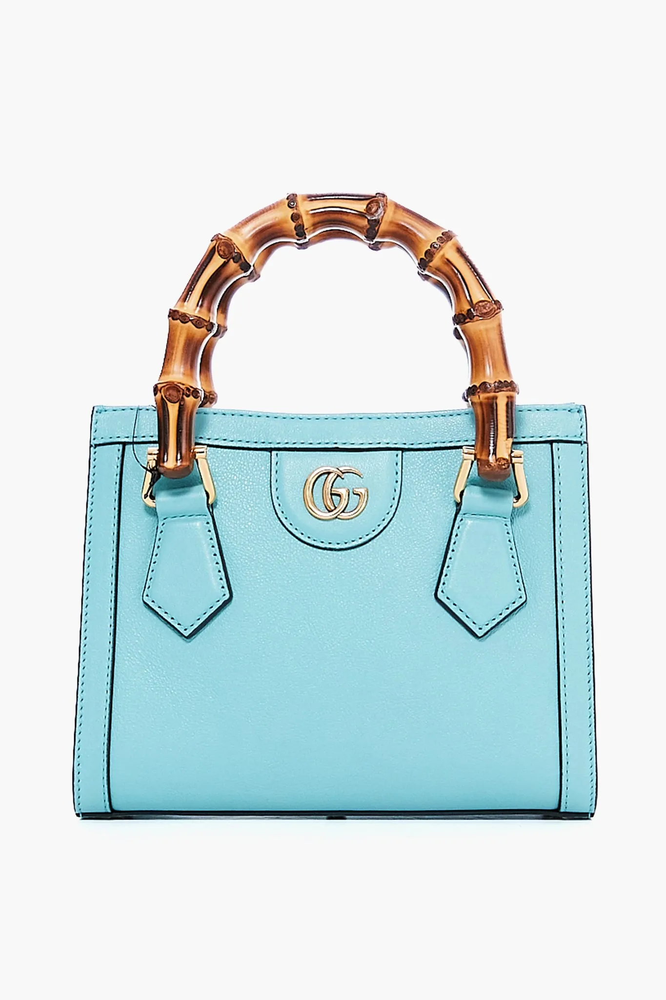 Gucci Light Blue Leather Diana Mini Tote Bag sold by Tuckernuck
