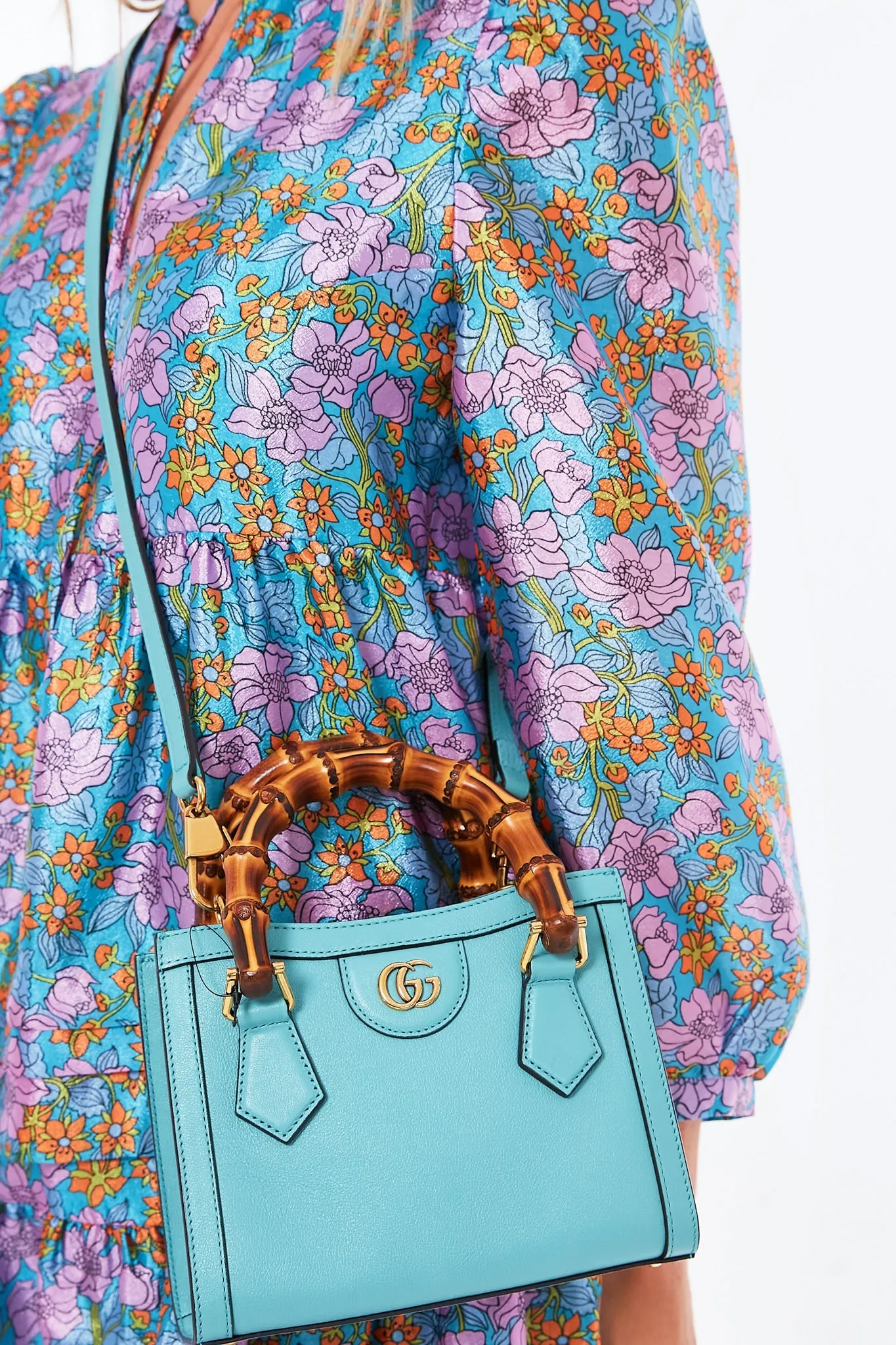 Gucci Light Blue Leather Diana Mini Tote Bag sold by Tuckernuck product image thumbnail 2