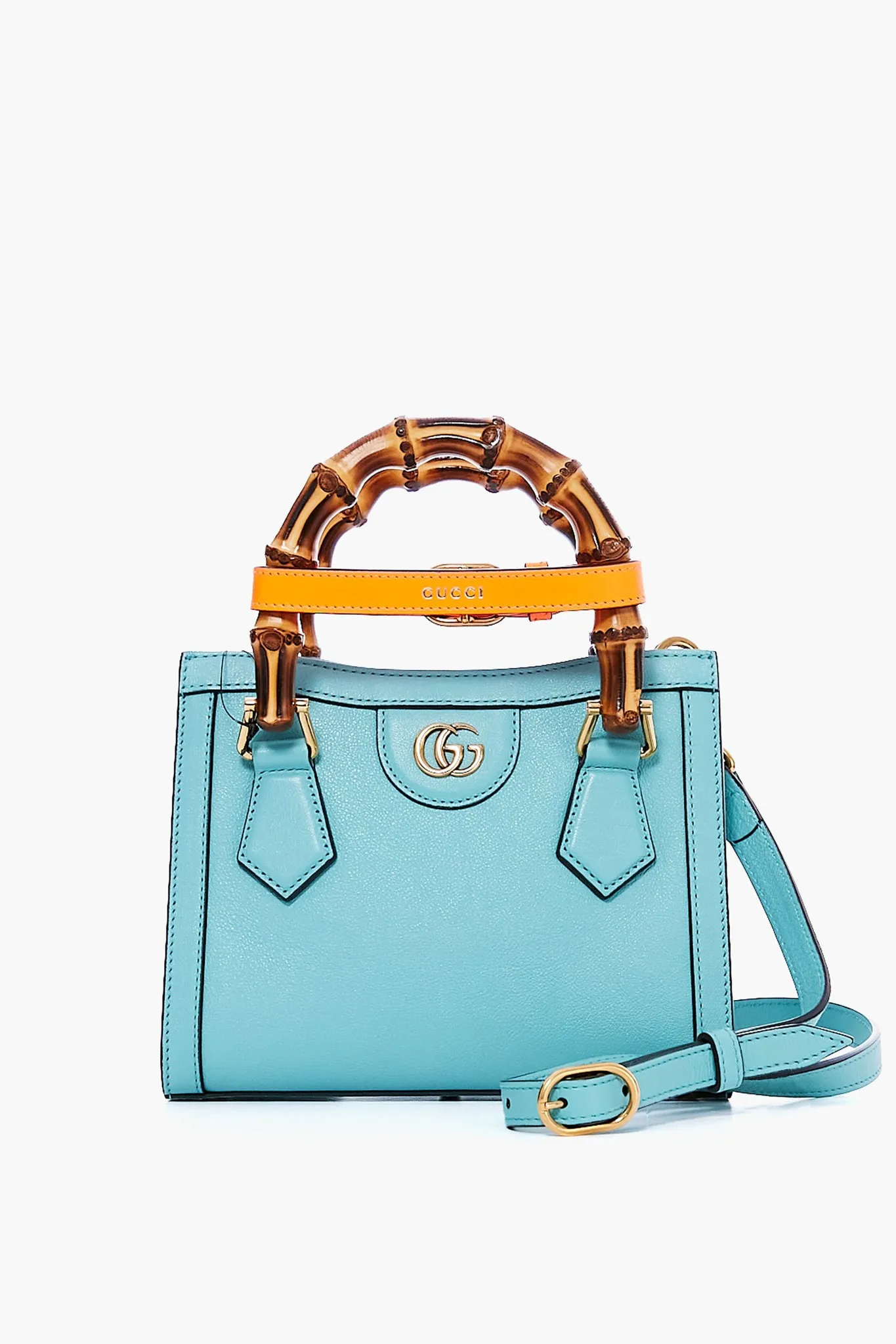 Gucci Light Blue Leather Diana Mini Tote Bag sold by Tuckernuck product image thumbnail 3