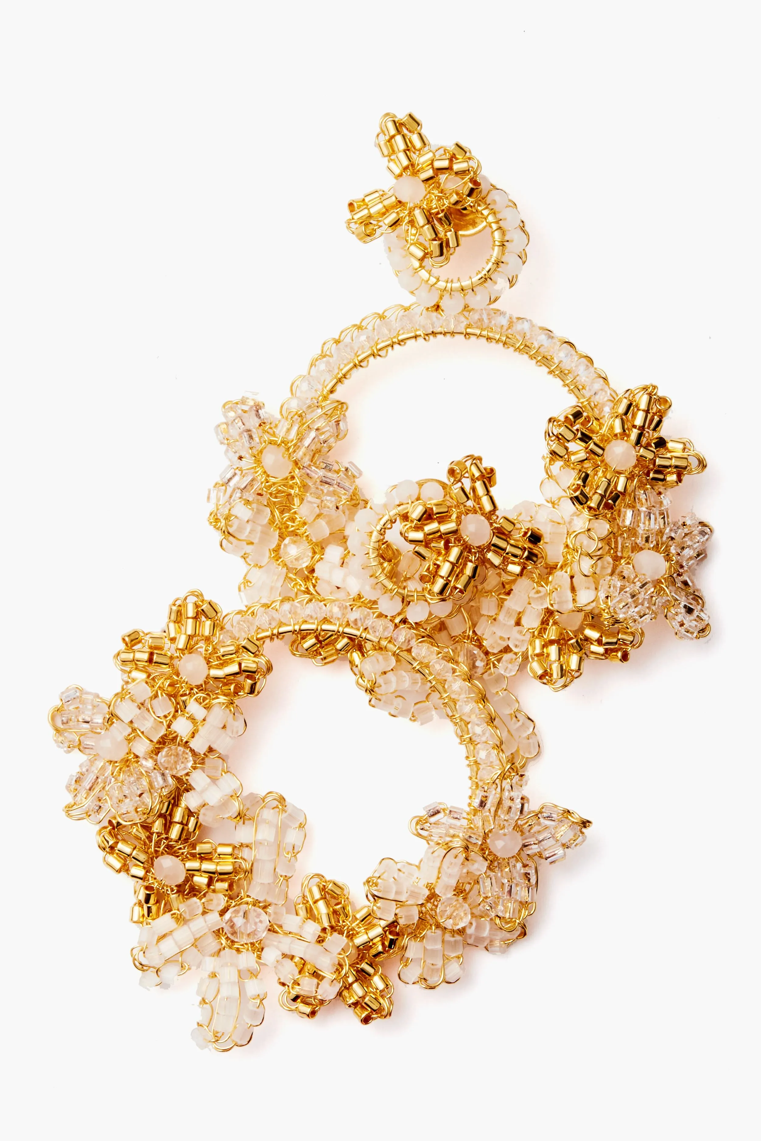 Gold Crochet Floral Earrings sold by Tuckernuck product image thumbnail 4