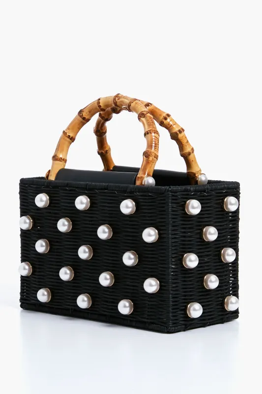 Black Chloe Pearl Bag made by Tuckernuck