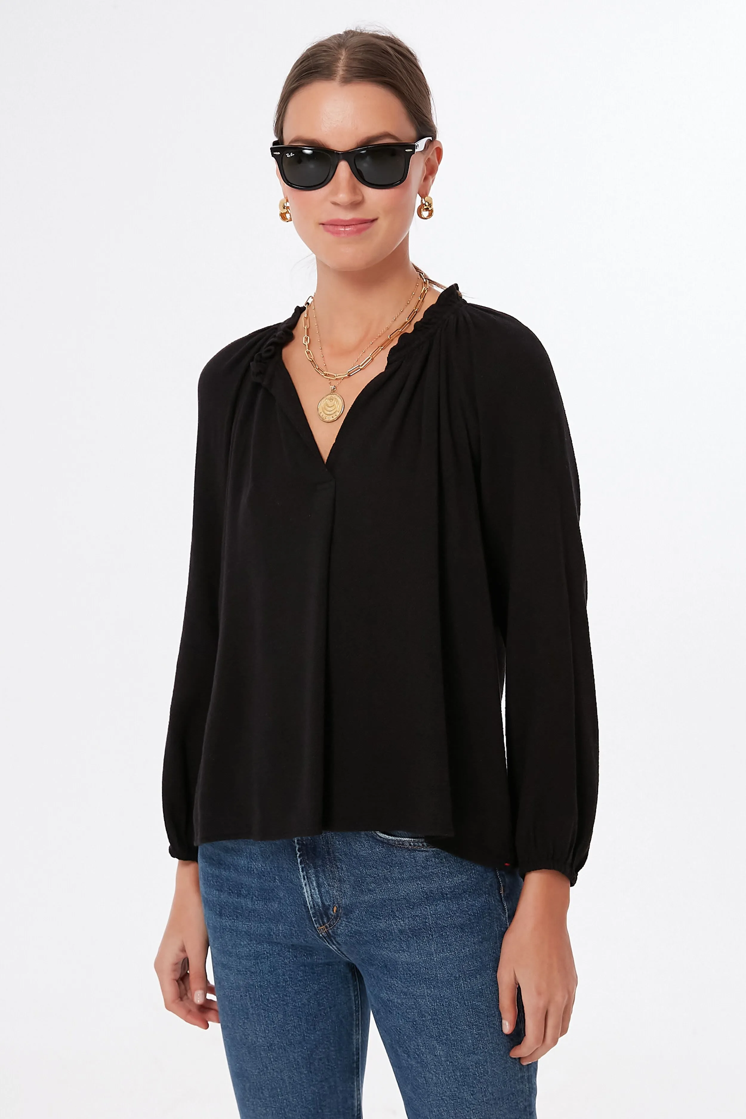 Black Camila Top sold by Tuckernuck