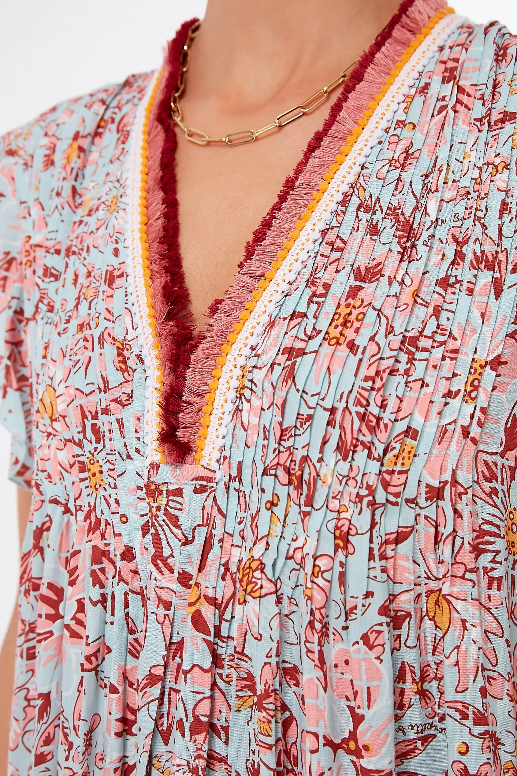 Sky Camelia Sasha V Mini Dress sold by Tuckernuck product image thumbnail 5