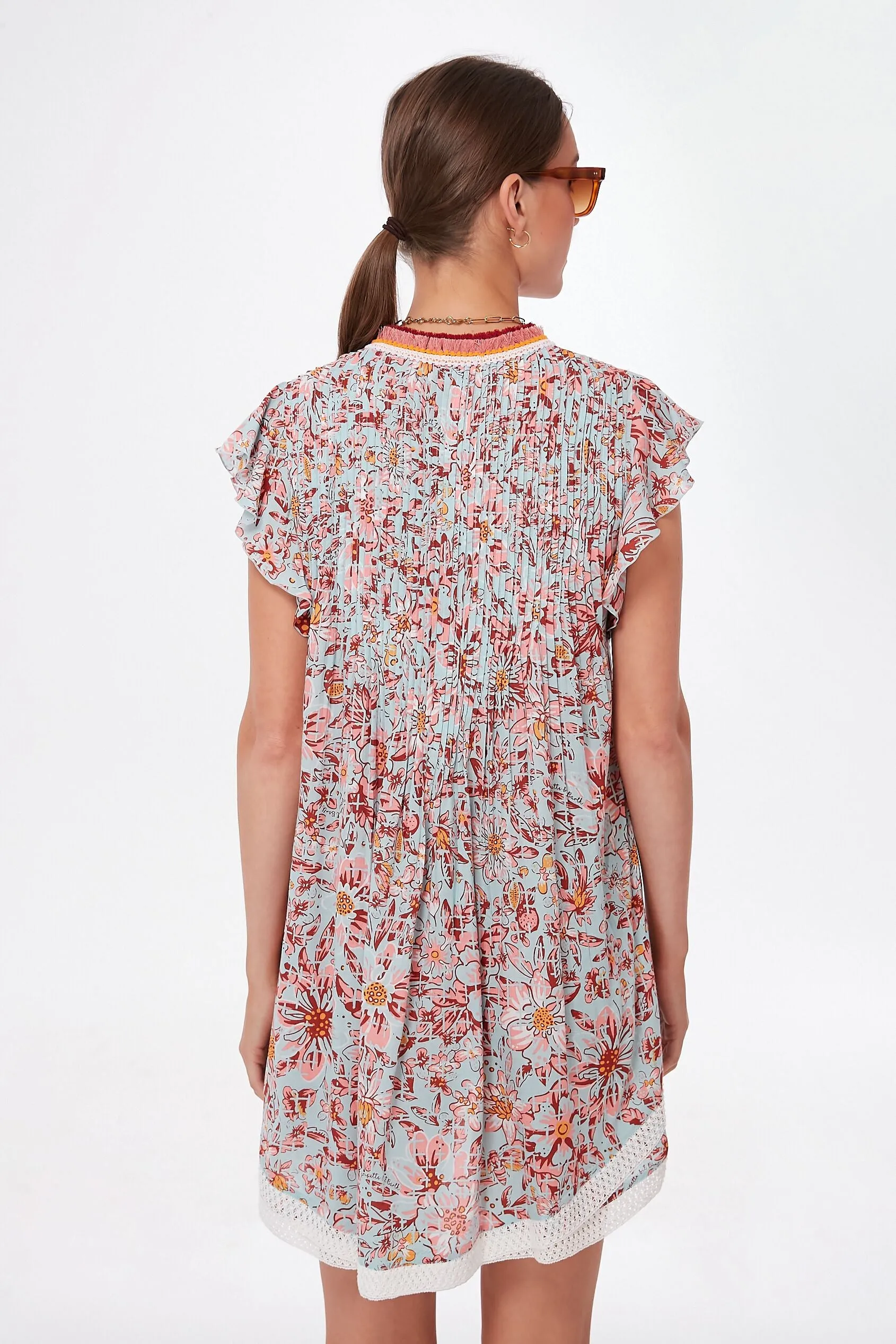 Sky Camelia Sasha V Mini Dress sold by Tuckernuck product image thumbnail 4