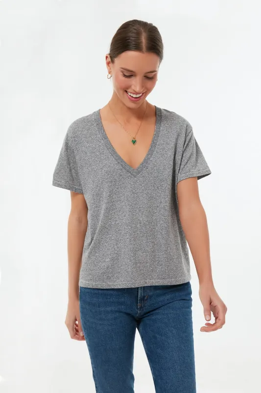 Heather Grey V Neck Tee sold by Tuckernuck