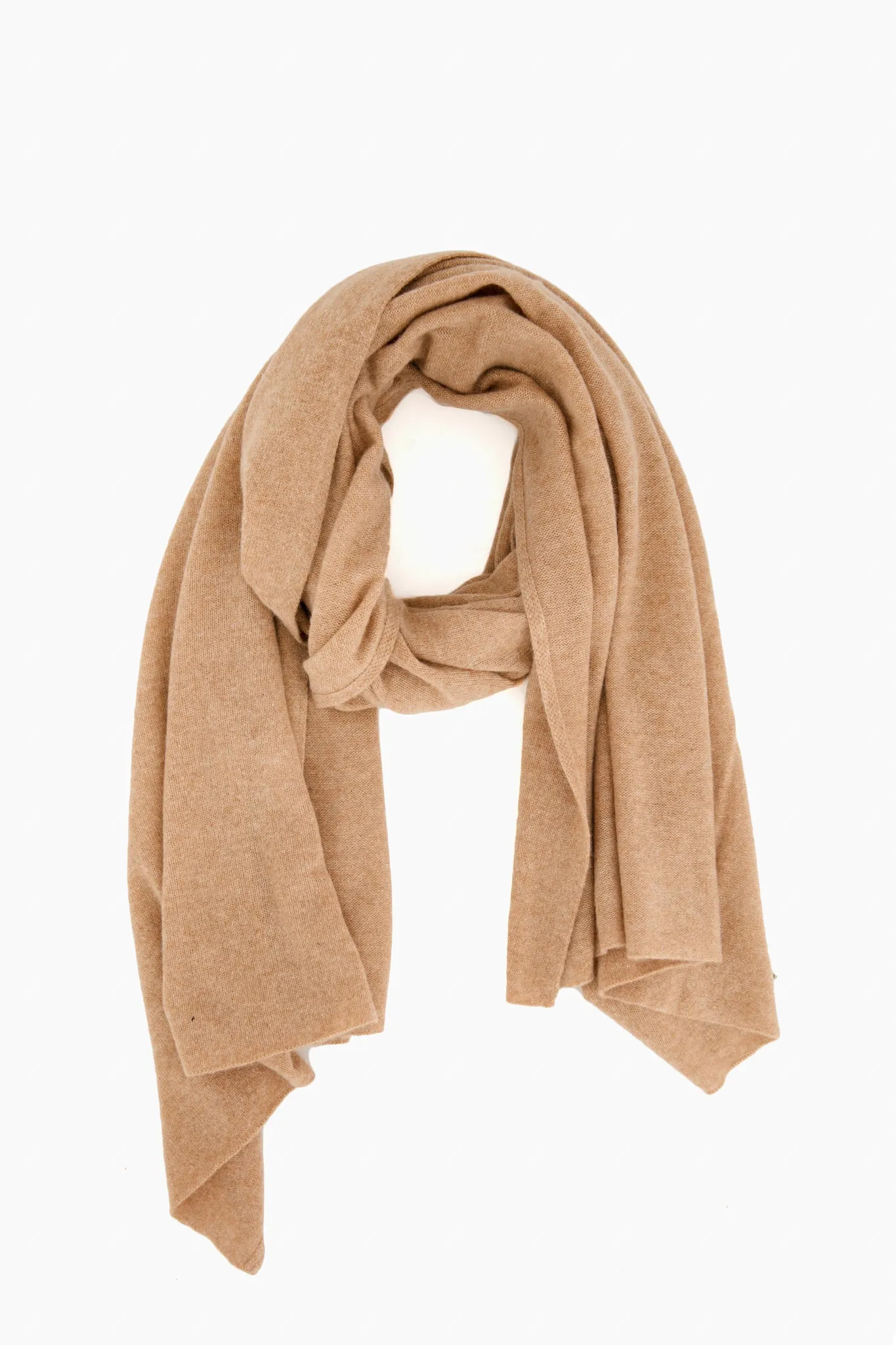 Camel Heather Cashmere Travel Wrap sold by Tuckernuck