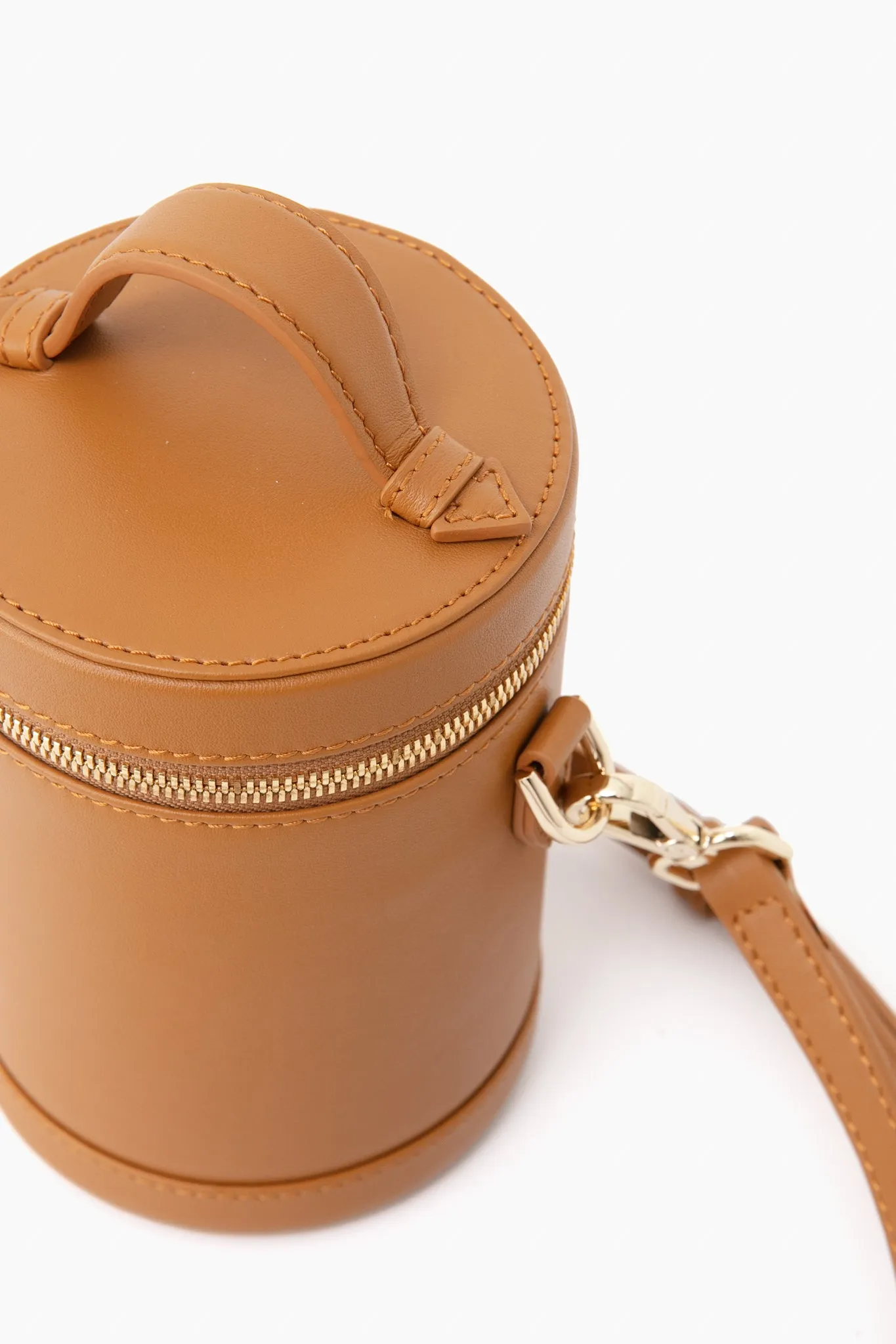 Atlas Tan Leather Crossbody Capsule Bag sold by Tuckernuck product image thumbnail 4