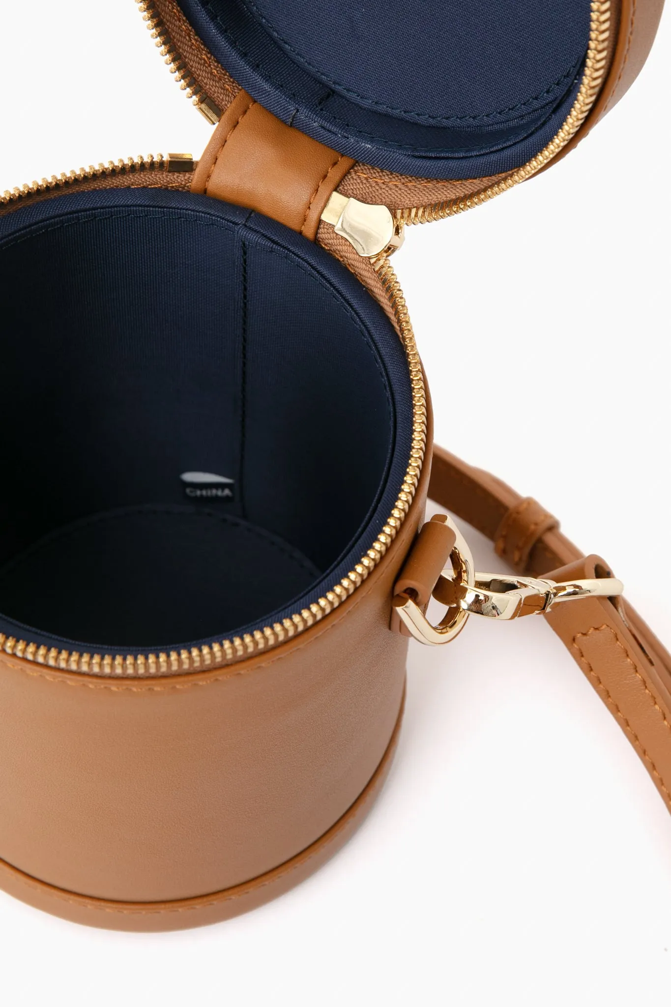 Atlas Tan Leather Crossbody Capsule Bag sold by Tuckernuck product image thumbnail 5