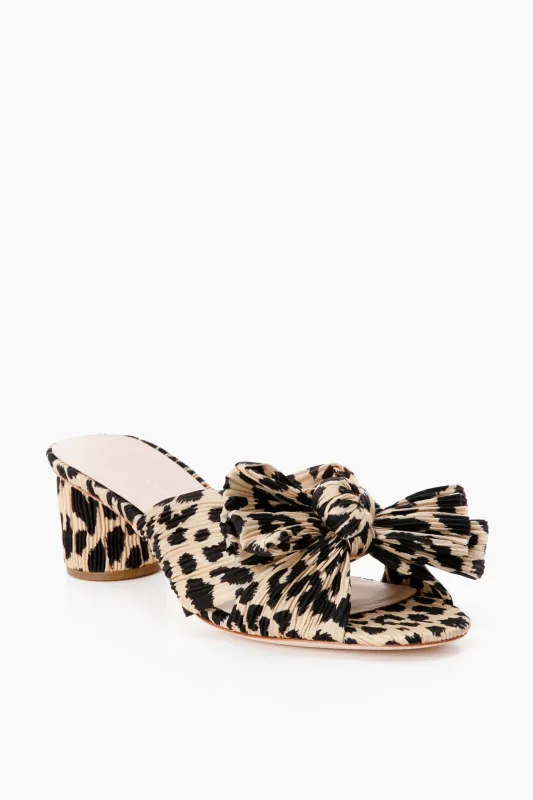 Leopard Emilia Pleated Knot Mules made by Loeffler Randall