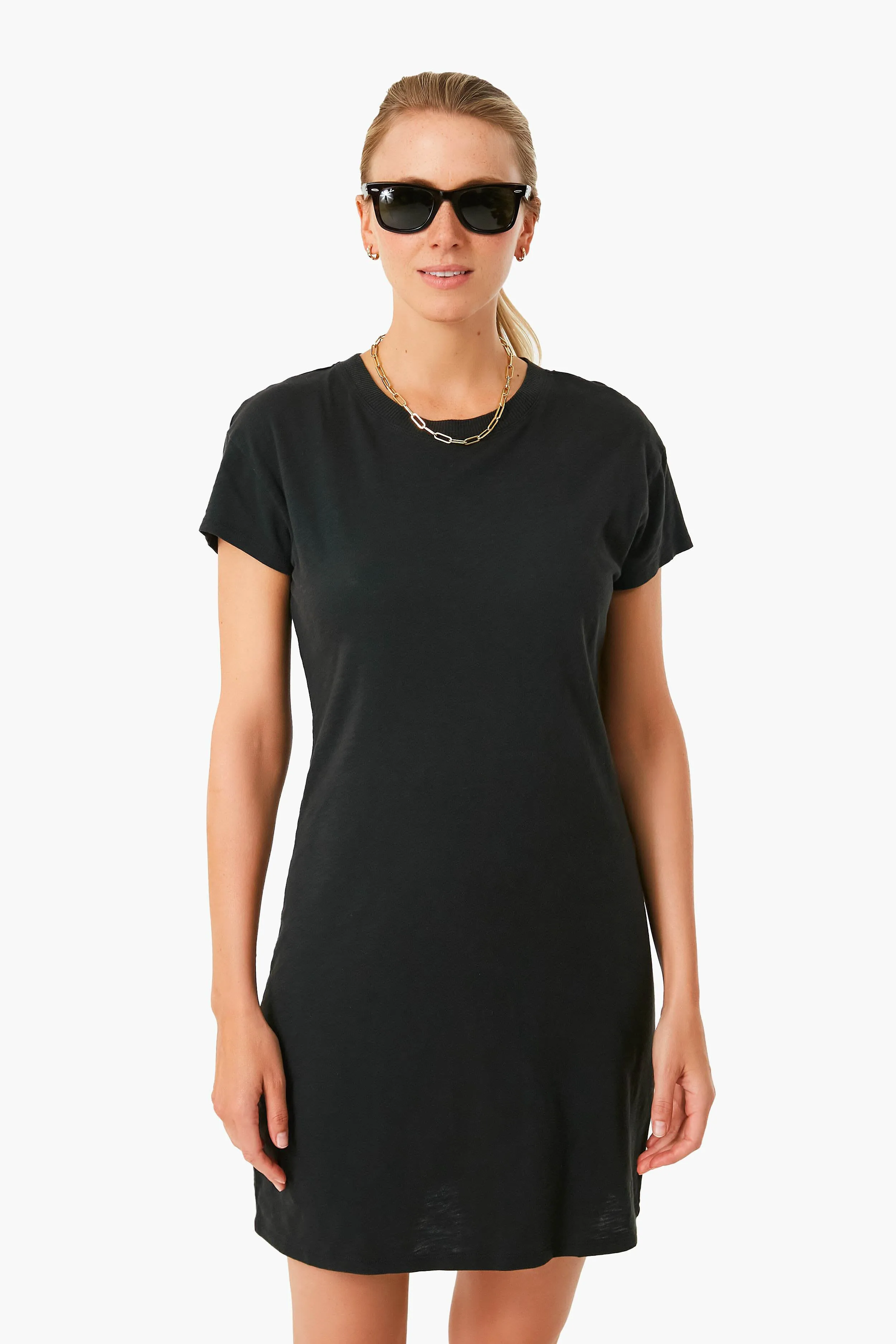 Black Modern Slub Tee Dress sold by Tuckernuck product image thumbnail 2