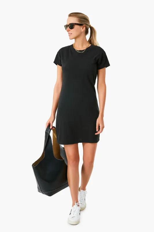 Black Modern Slub Tee Dress made by Z Supply