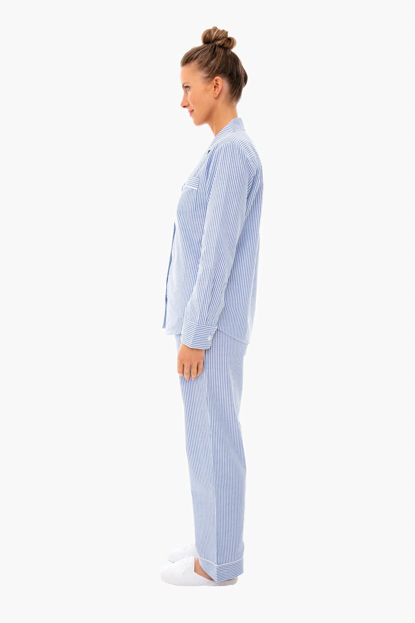 French Blue Seersucker Pajama Set sold by Tuckernuck product image thumbnail 3