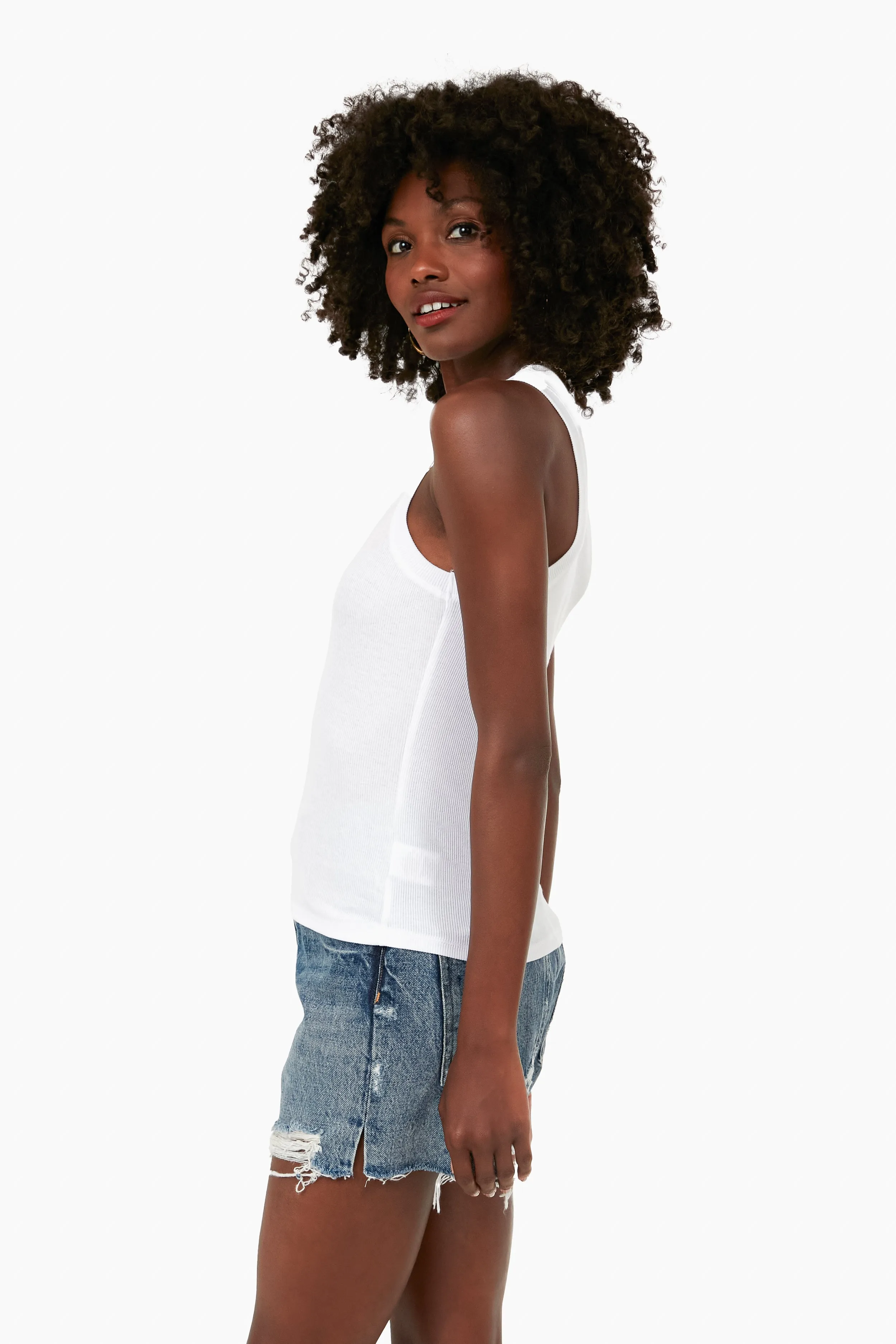 White Sirena Rib Tank sold by Tuckernuck product image thumbnail 3