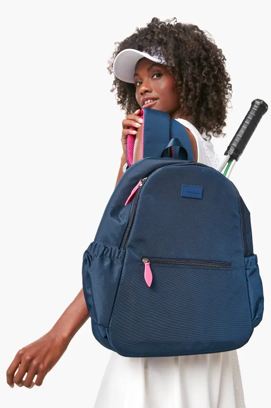 Navy Courtside Tennis Backpack made by Tuckernuck