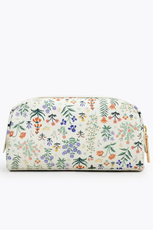 White Menagerie Garden Small Cosmetic Pouch sold by Tuckernuck