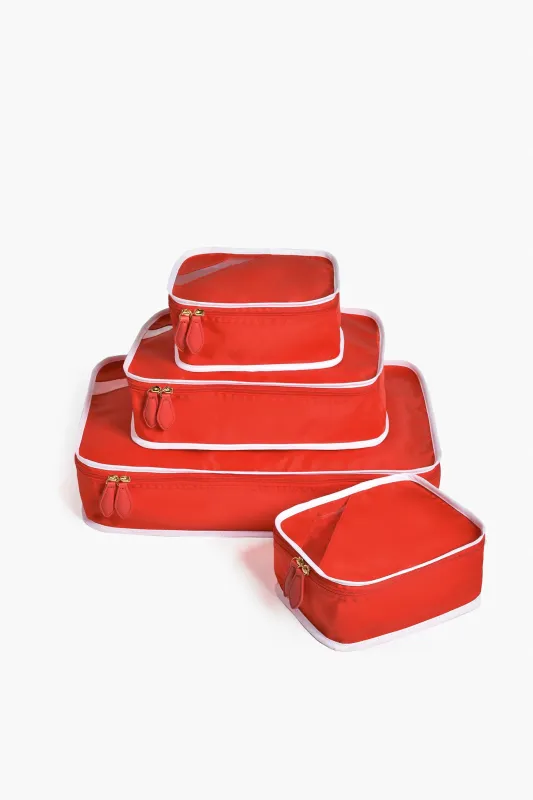 Bebop Red Packing Cube Quad made by Tuckernuck
