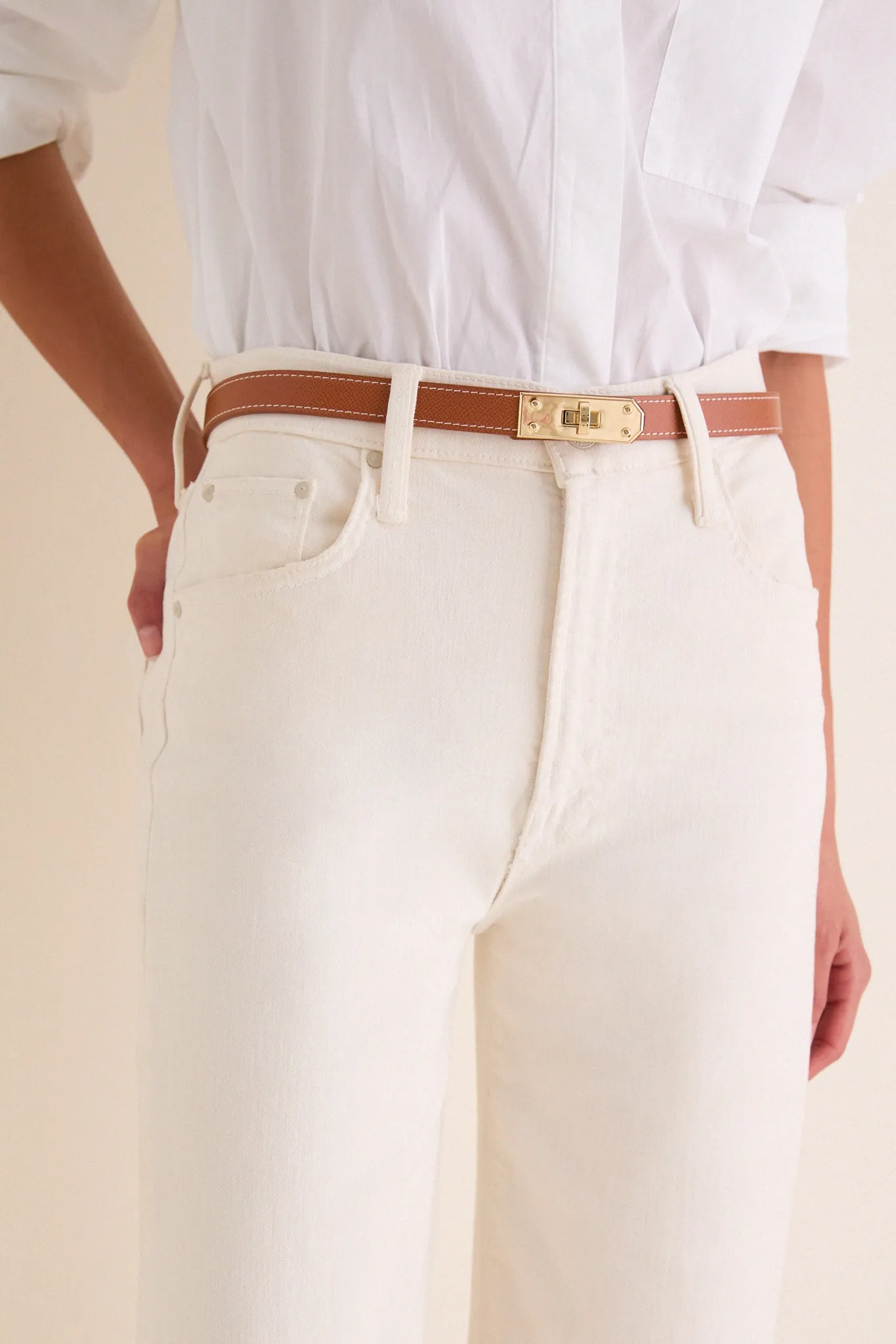 Tan and Gold Blake Belt sold by Tuckernuck product image thumbnail 2