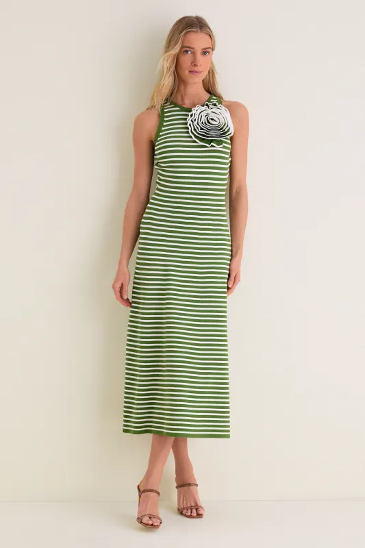 Cactus Multi Rose Detail Knit Halter Dress sold by Tuckernuck