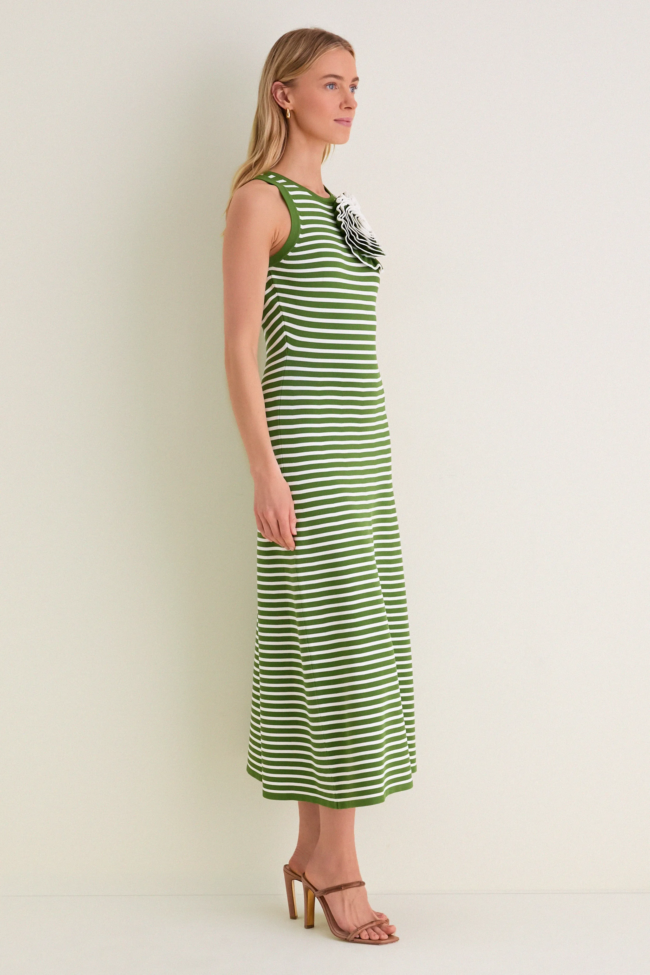 Cactus Multi Rose Detail Knit Halter Dress sold by Tuckernuck product image thumbnail 4