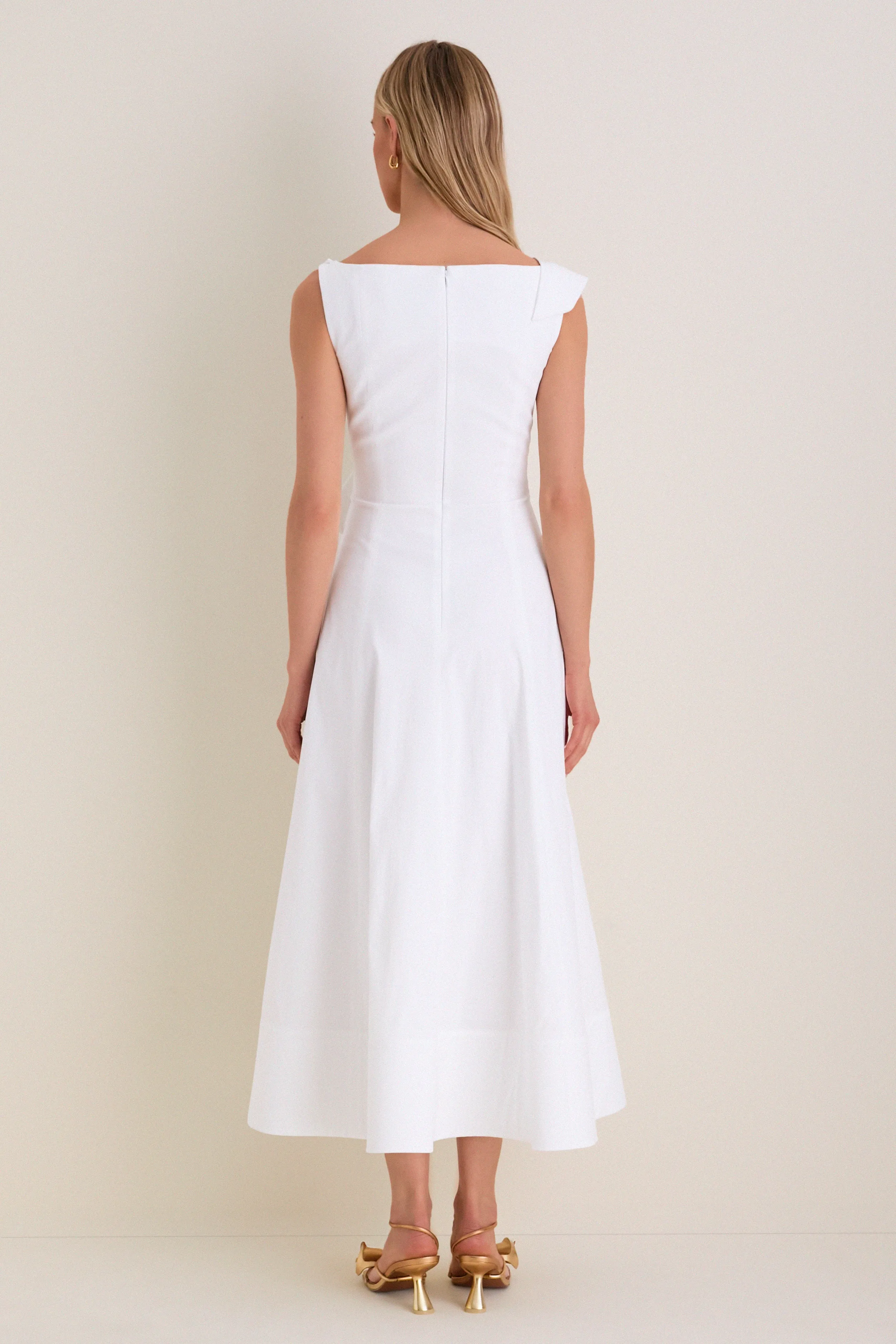 White Cotton Poplin 3D Floral Dress sold by Tuckernuck product image thumbnail 5