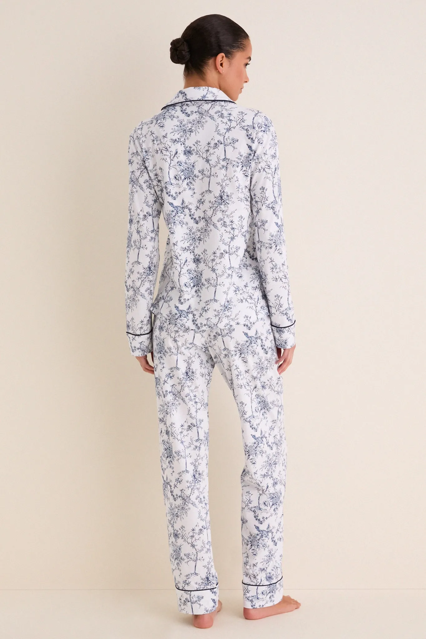 White Pima Cotton Timeless Toile Pajamas sold by Tuckernuck product image thumbnail 4