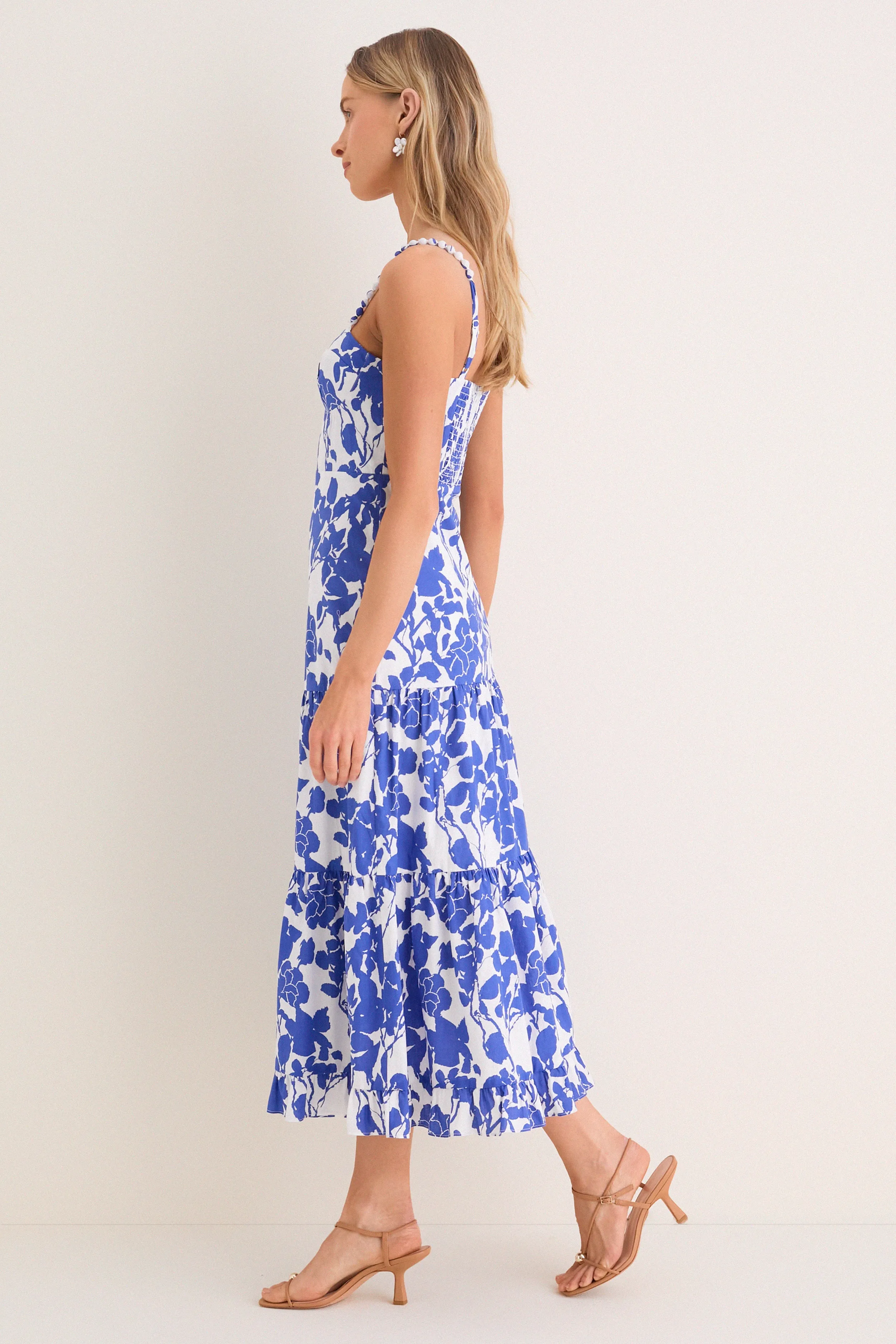 Blue Floral Rachel Maxi Dress sold by Tuckernuck product image thumbnail 4