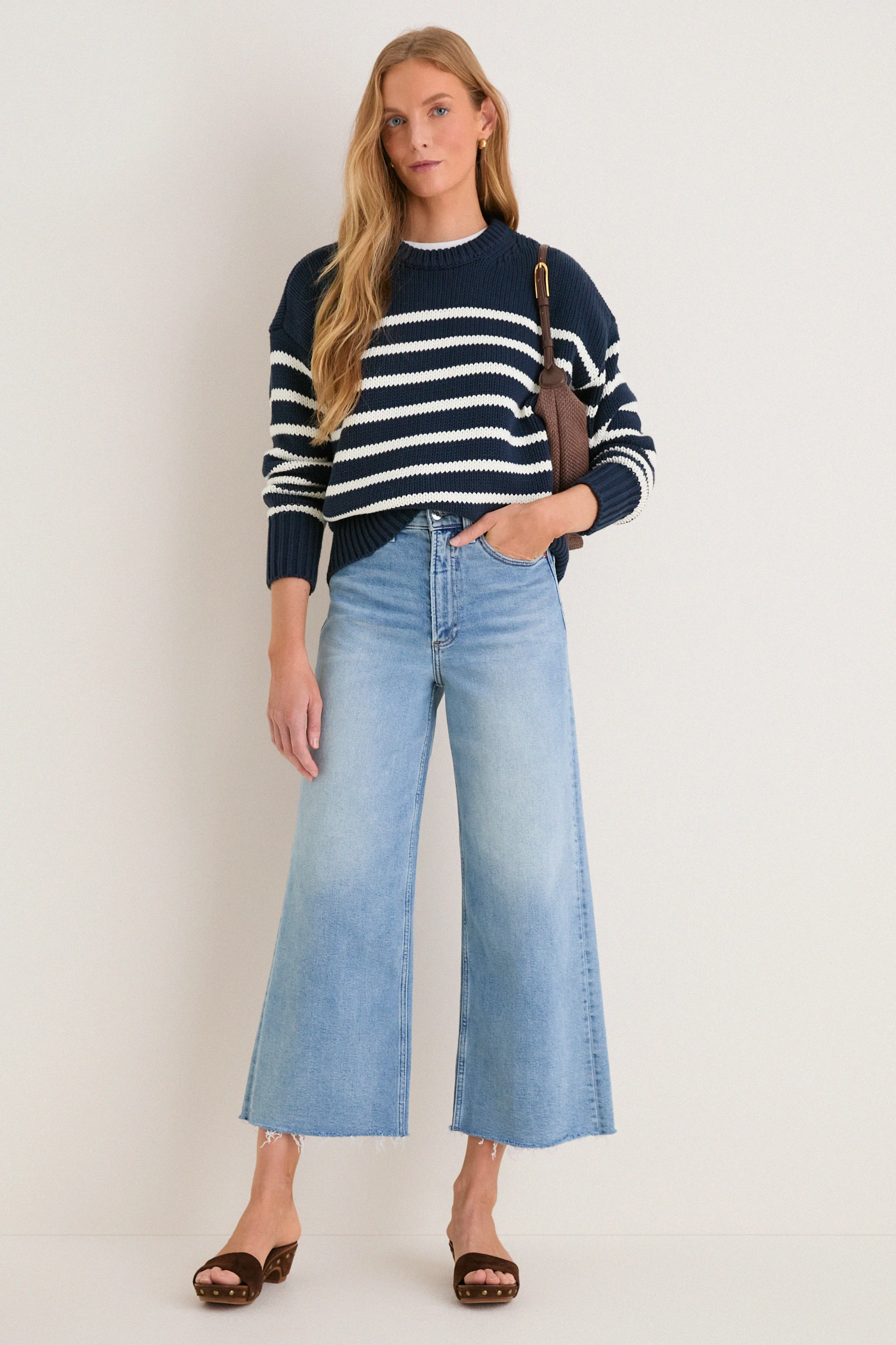 Bistro High Rise Ultra Wide Leg Lana Crop sold by Tuckernuck product image thumbnail 2