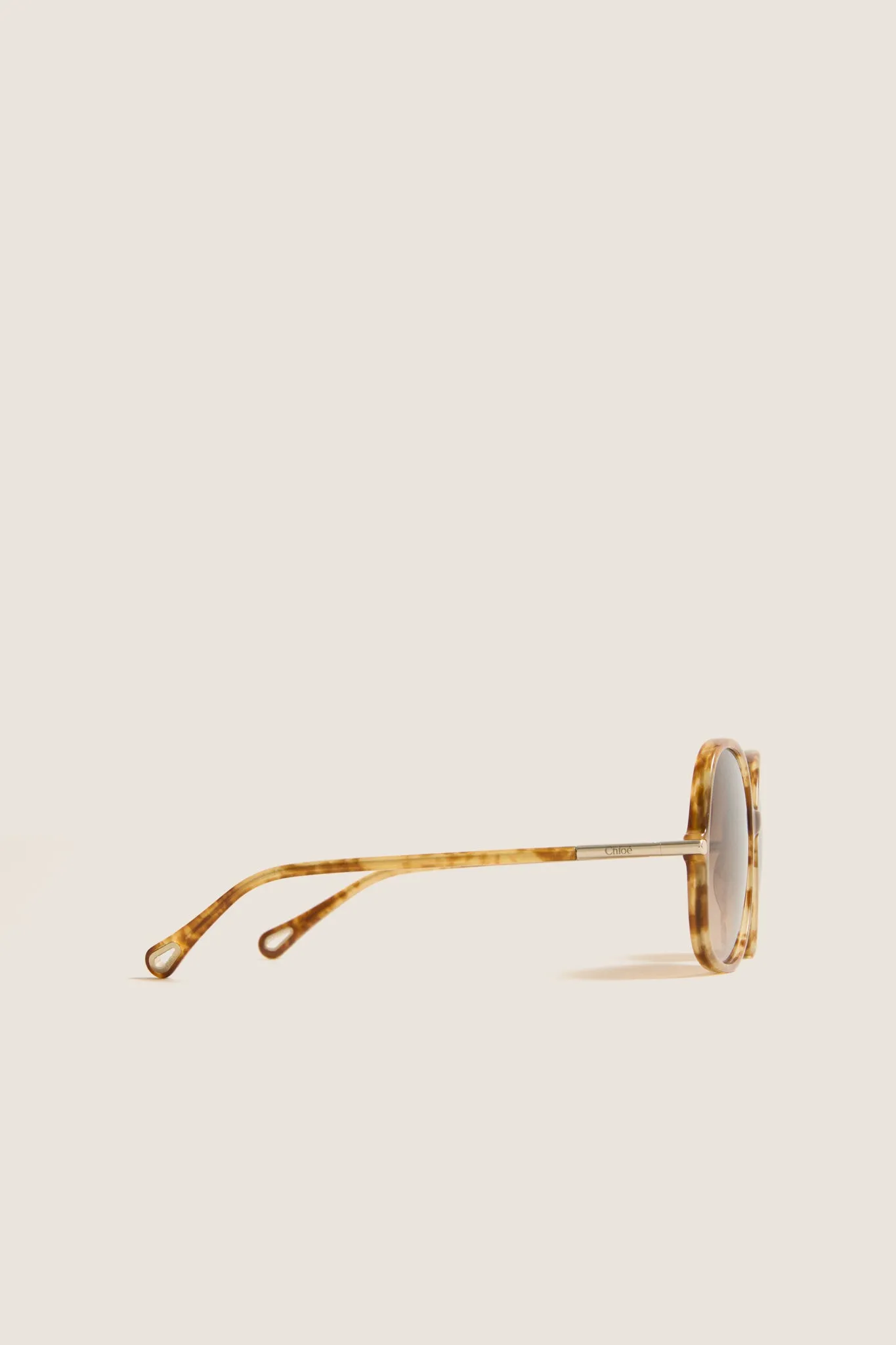 Shiny Havana Blonde Small Spot Tubolar Sunglasses sold by Tuckernuck product image thumbnail 4