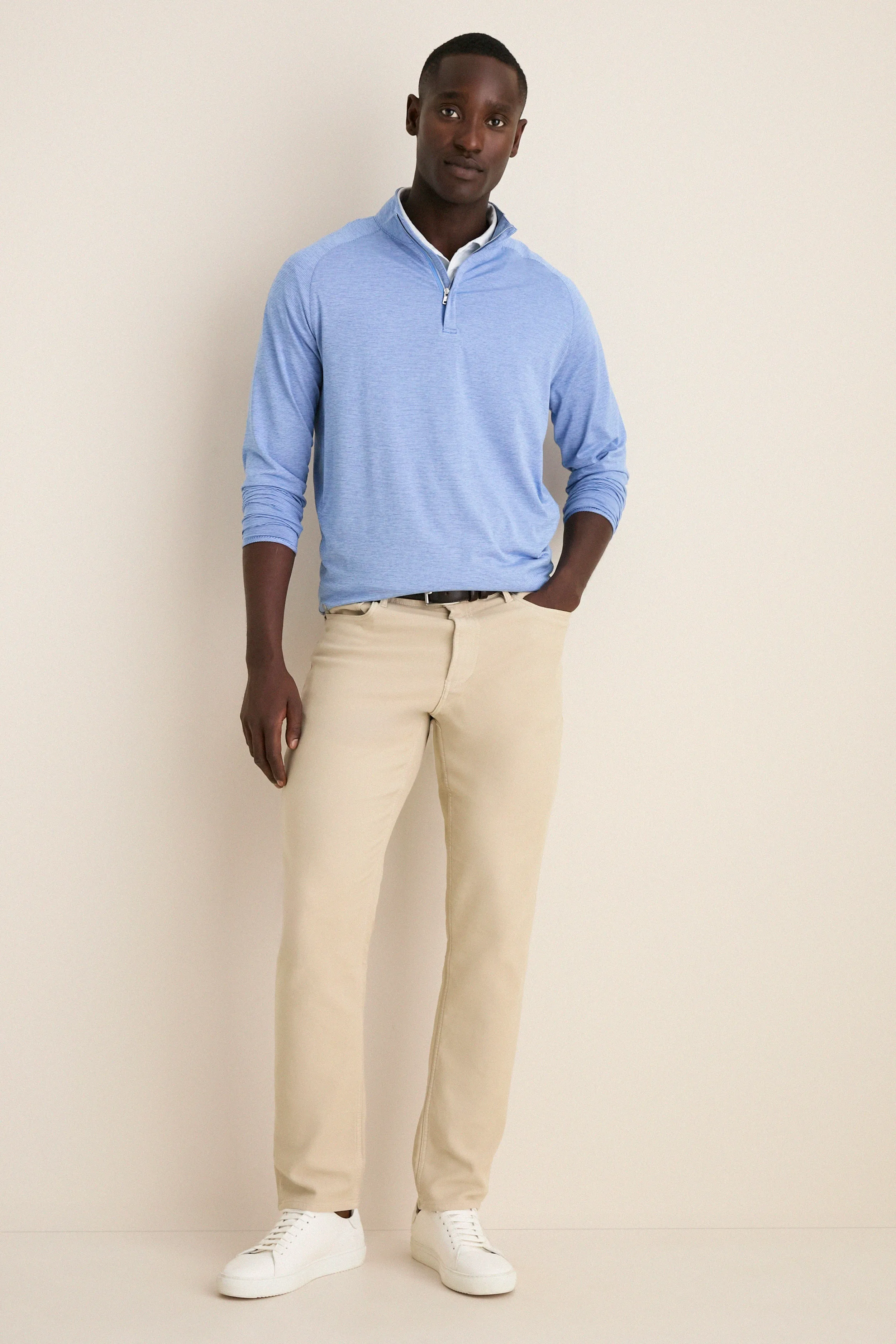 Dust Blue Stealth Stripe Performance Quarter Zip sold by Tuckernuck product image thumbnail 2