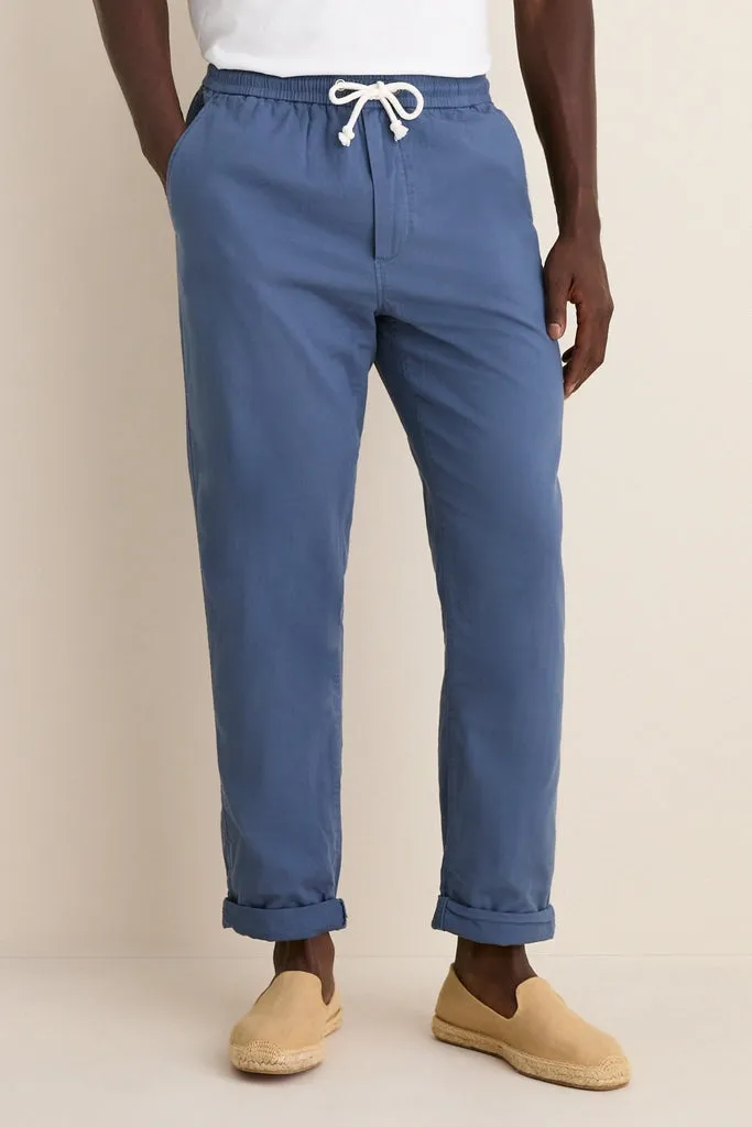 French Blue Slim Straight Fit Saturday Beach Pant sold by Tuckernuck