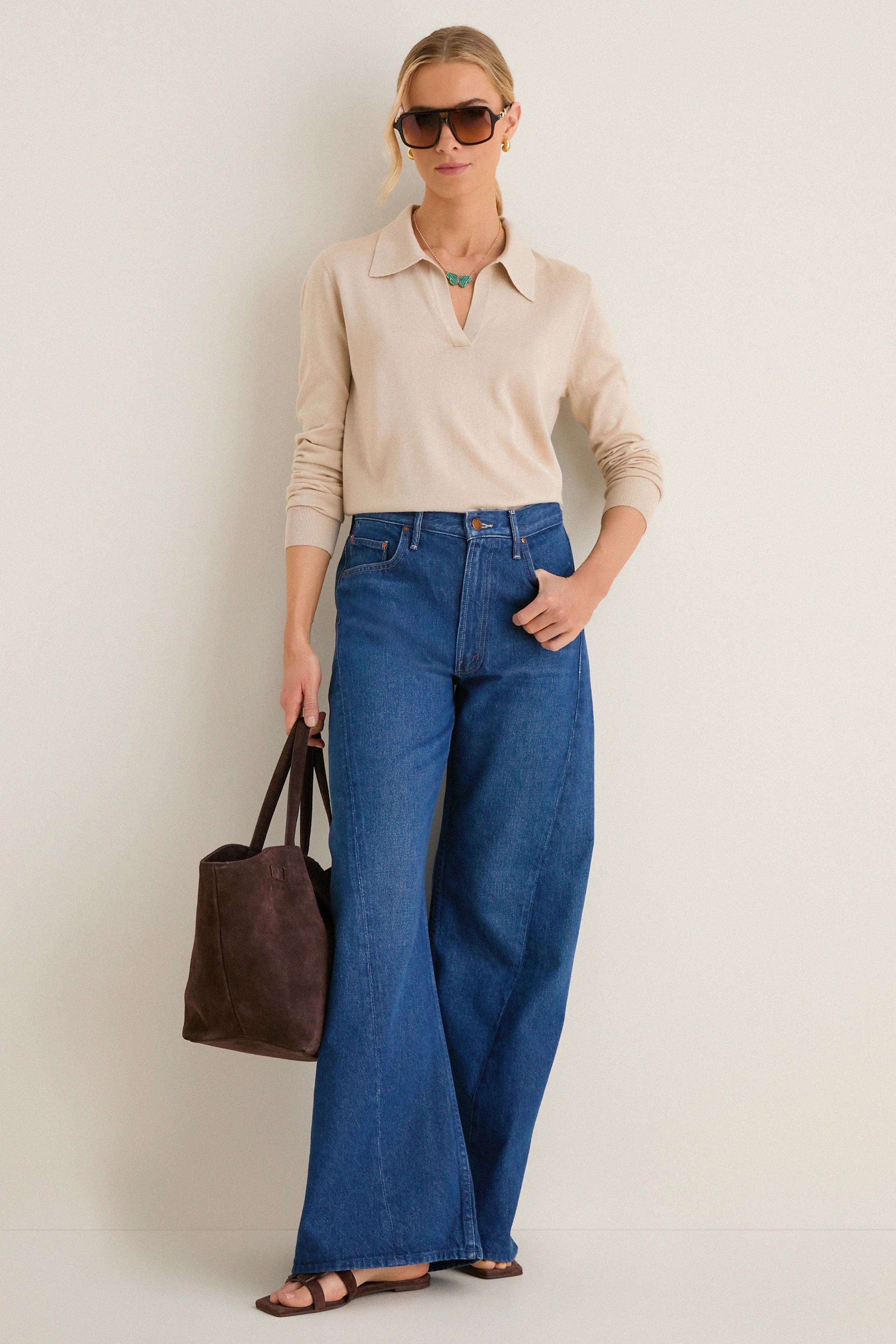 Shiny Dark Havana Horsebit Sunglasses sold by Tuckernuck product image thumbnail 4