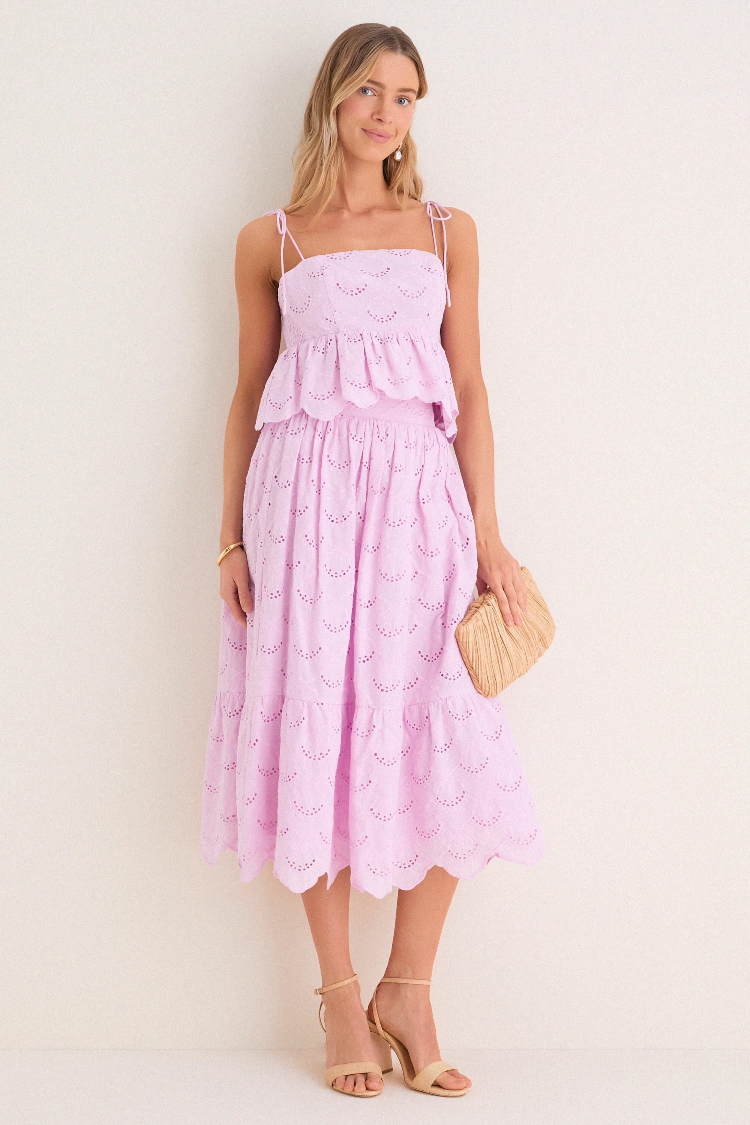 Lilac Eyelet Calla Top sold by Tuckernuck product image thumbnail 2