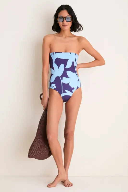 Midnight Garden Soleil Bandeau One Piece made by Tuckernuck