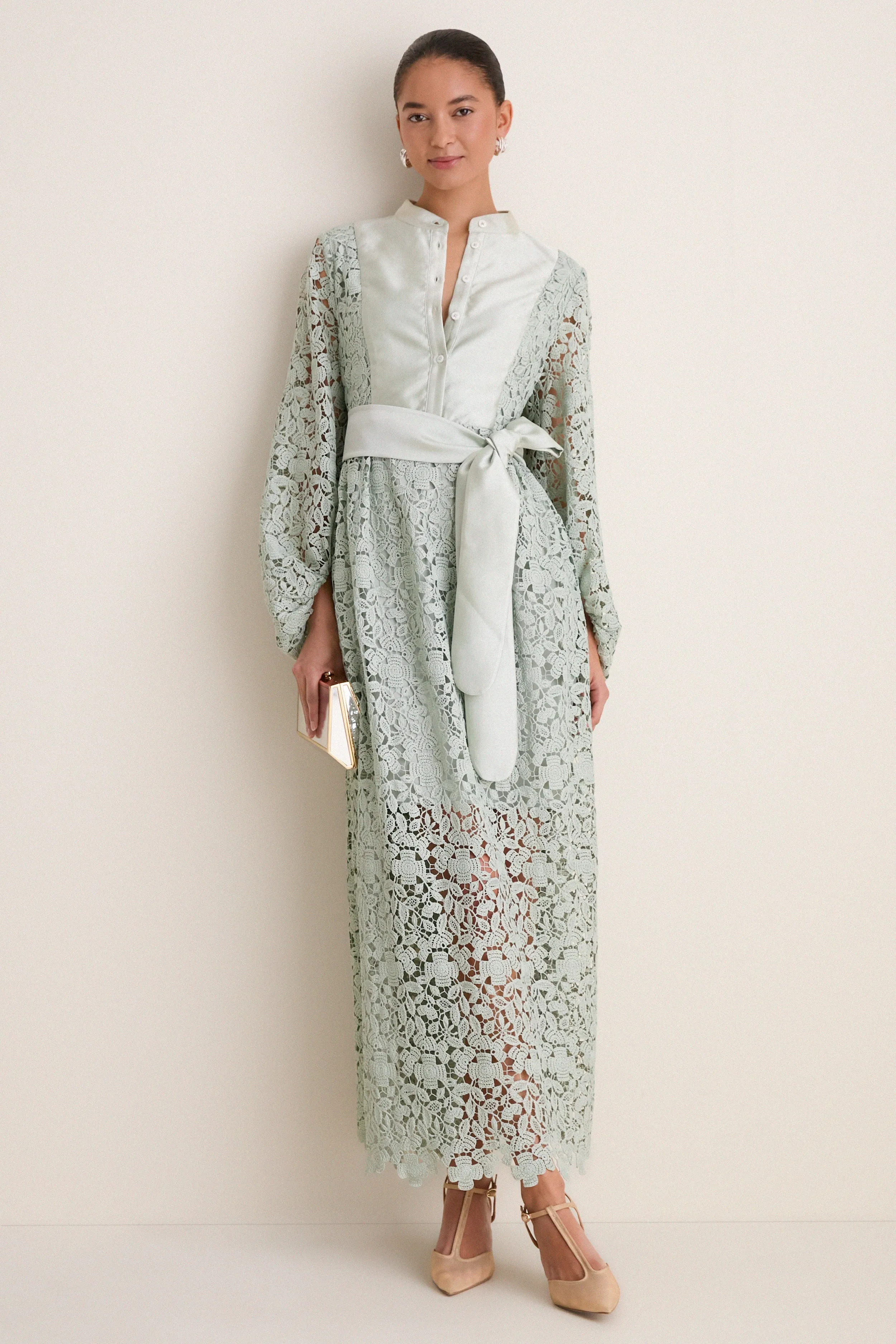 Sage Lace Calliope Dress sold by Tuckernuck product image thumbnail 3