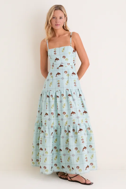 Seashell Tile Celine Maxi Dress made by Tuckernuck