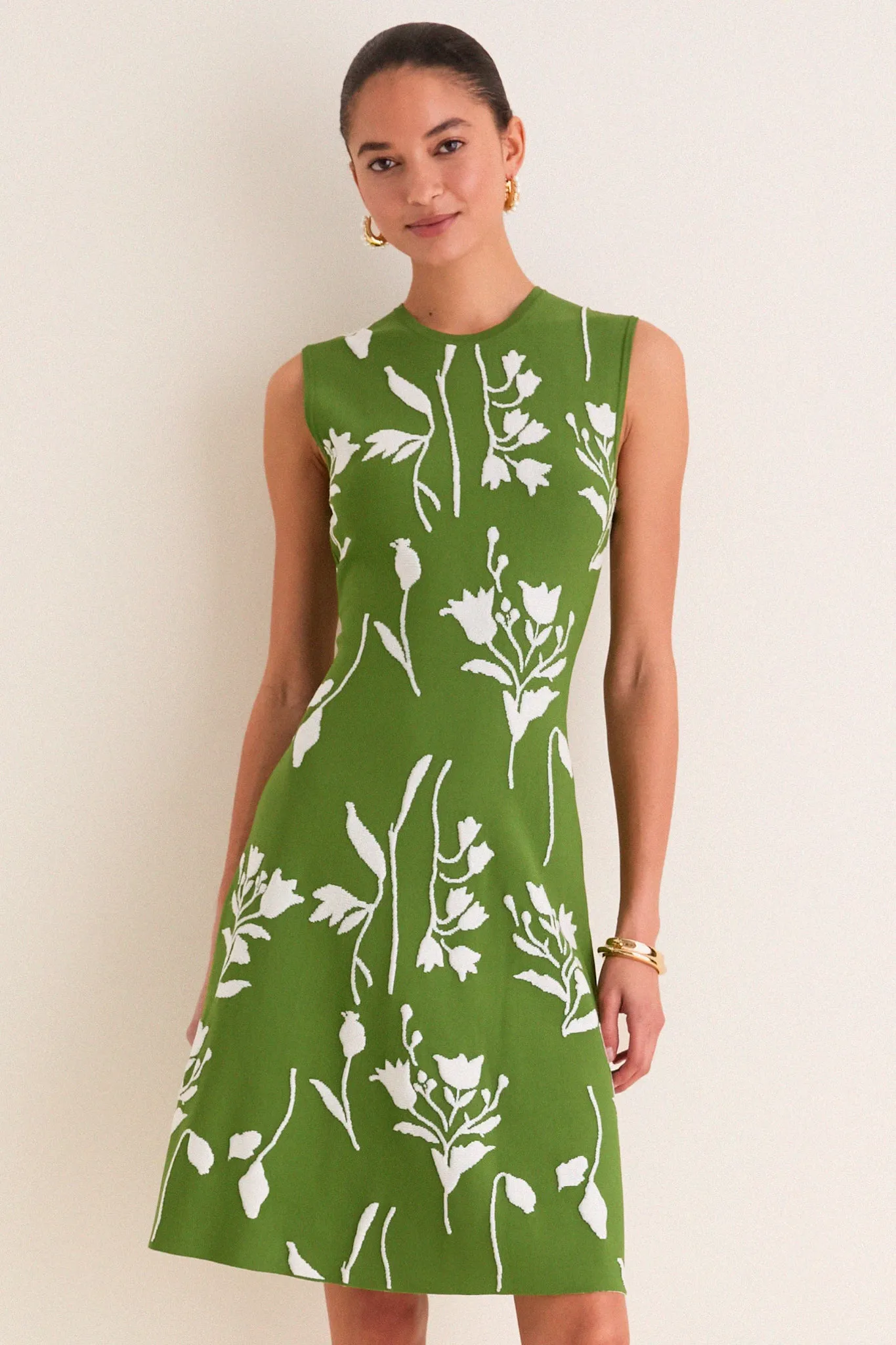 Cactus and Cream Jacquard Mini Dress sold by Tuckernuck