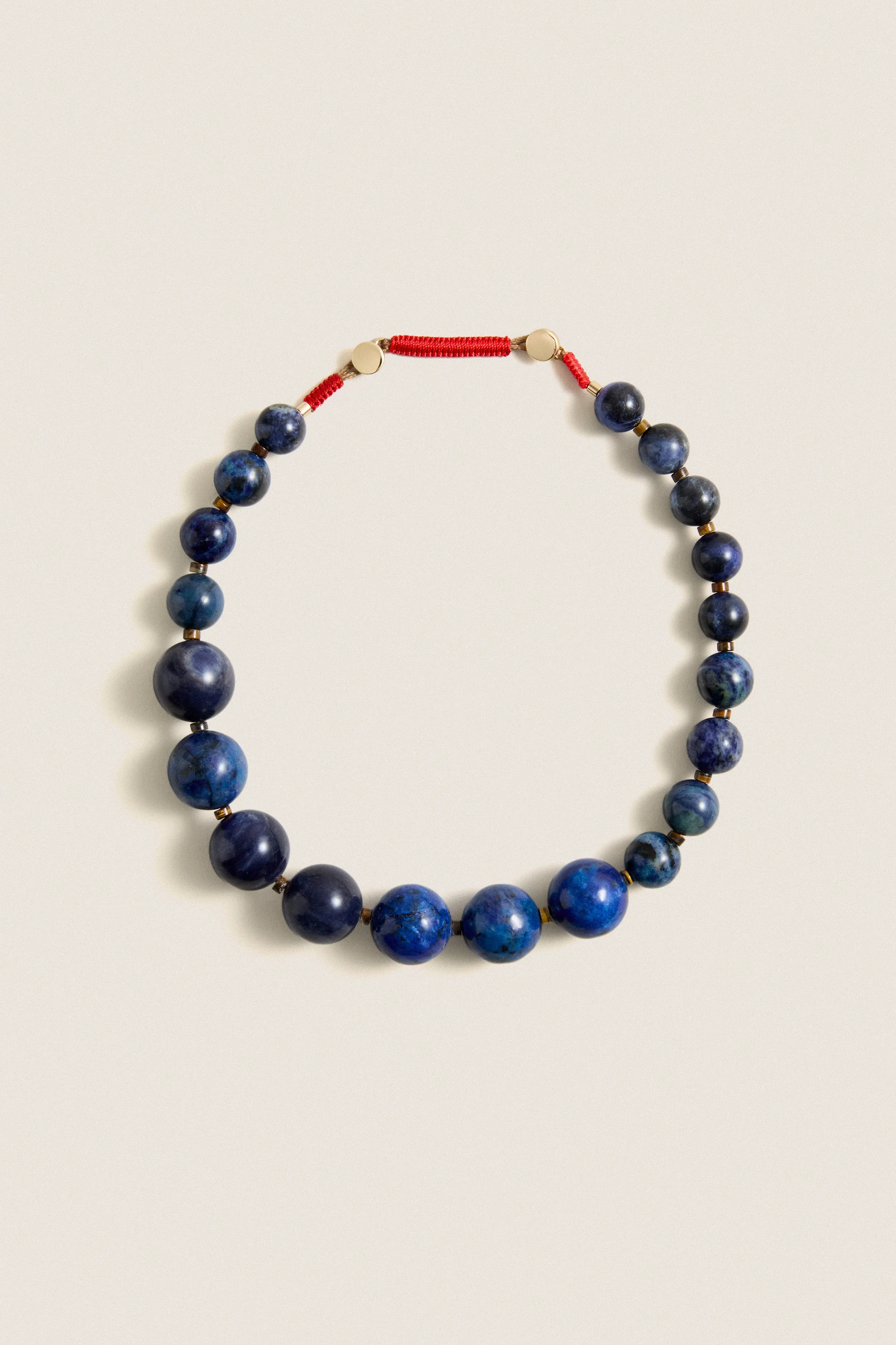 Lapis Large Beaded Semi Necklace sold by Tuckernuck