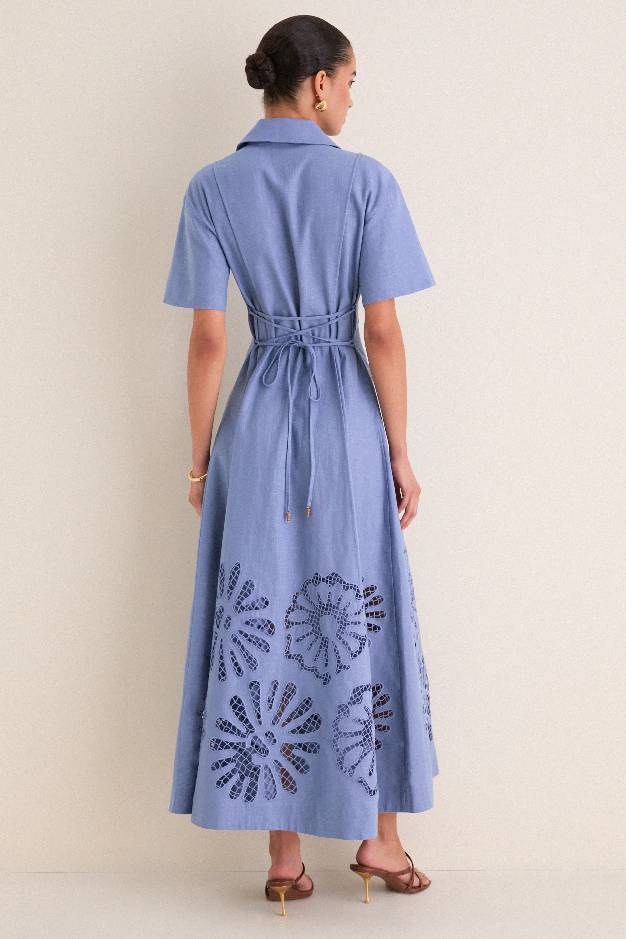 Delphinium Analise Shirt Midi Dress sold by Tuckernuck product image thumbnail 5