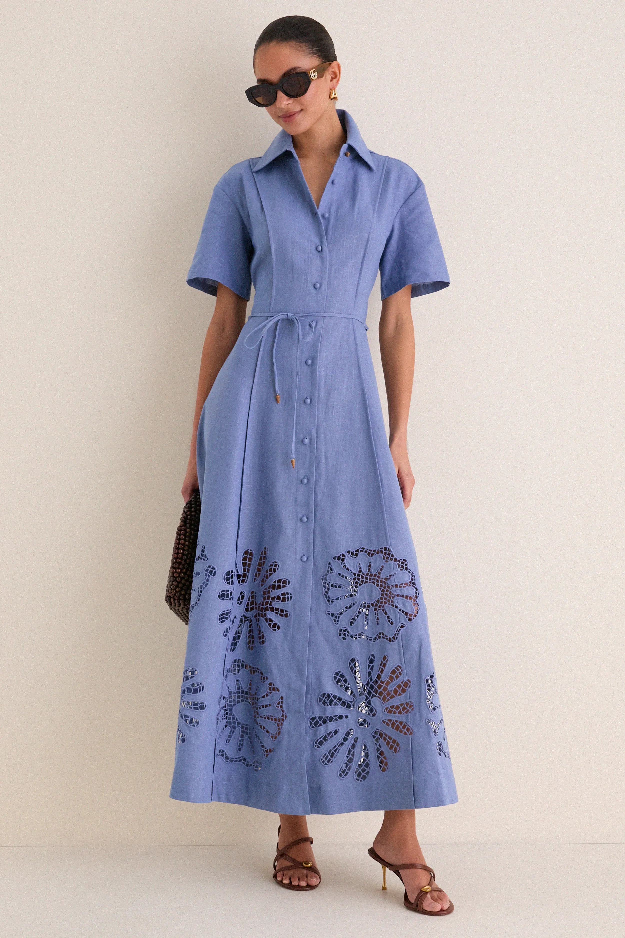 Delphinium Analise Shirt Midi Dress sold by Tuckernuck product image thumbnail 3