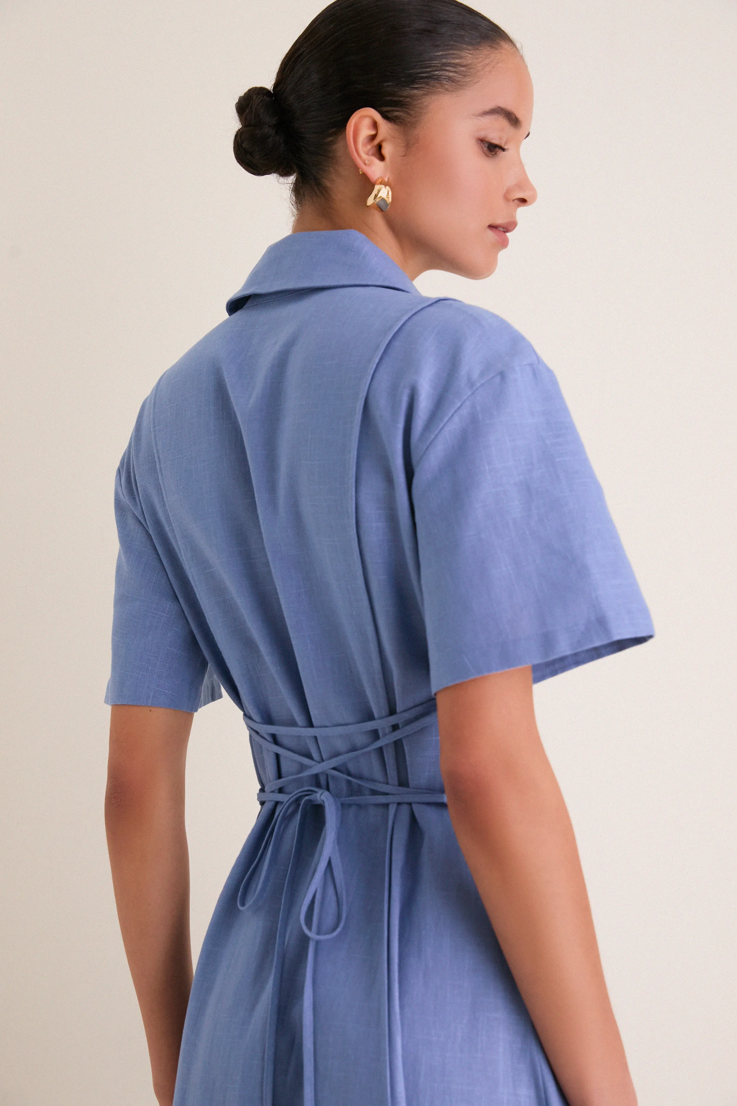Delphinium Analise Shirt Midi Dress sold by Tuckernuck product image thumbnail 2