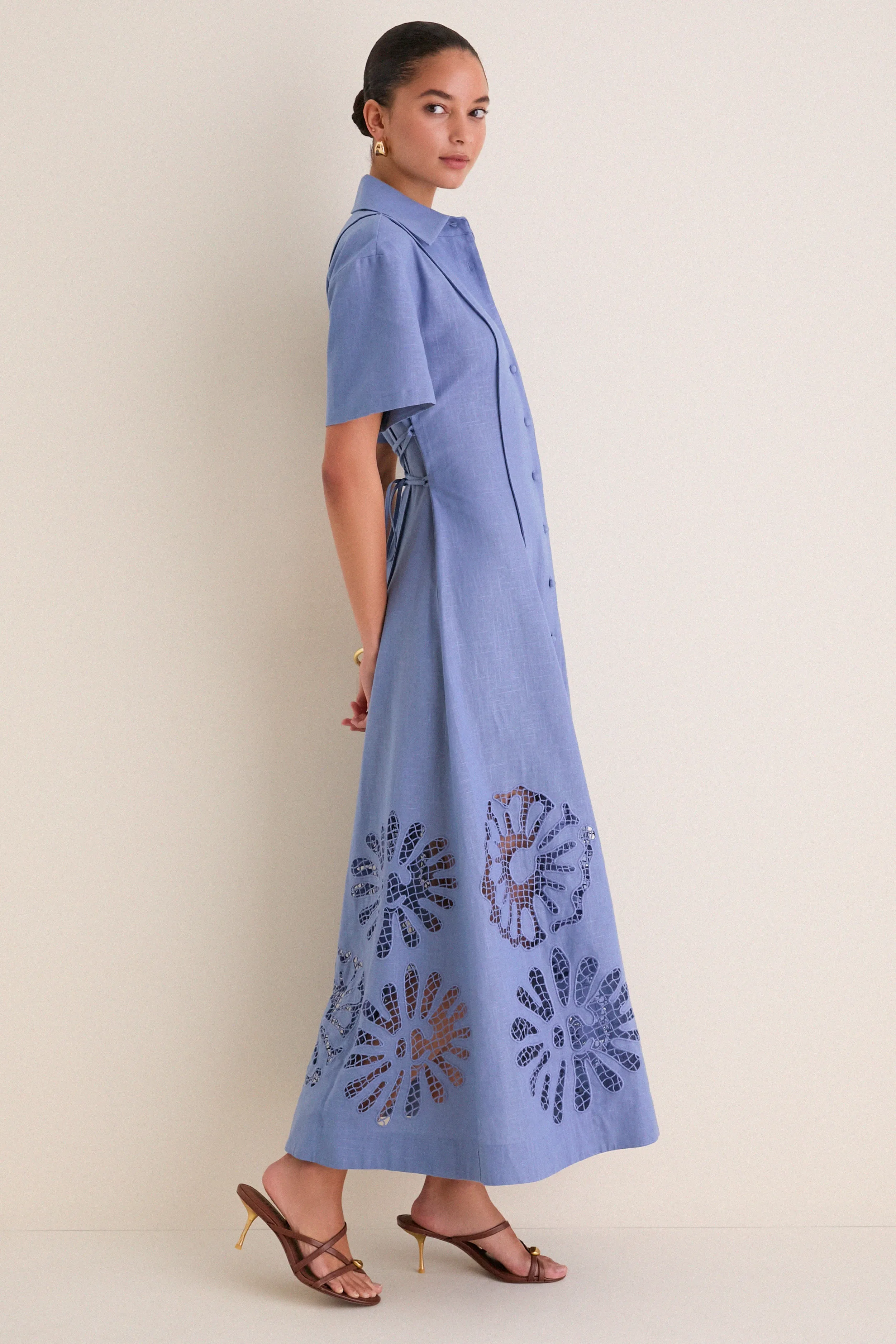 Delphinium Analise Shirt Midi Dress sold by Tuckernuck product image thumbnail 4