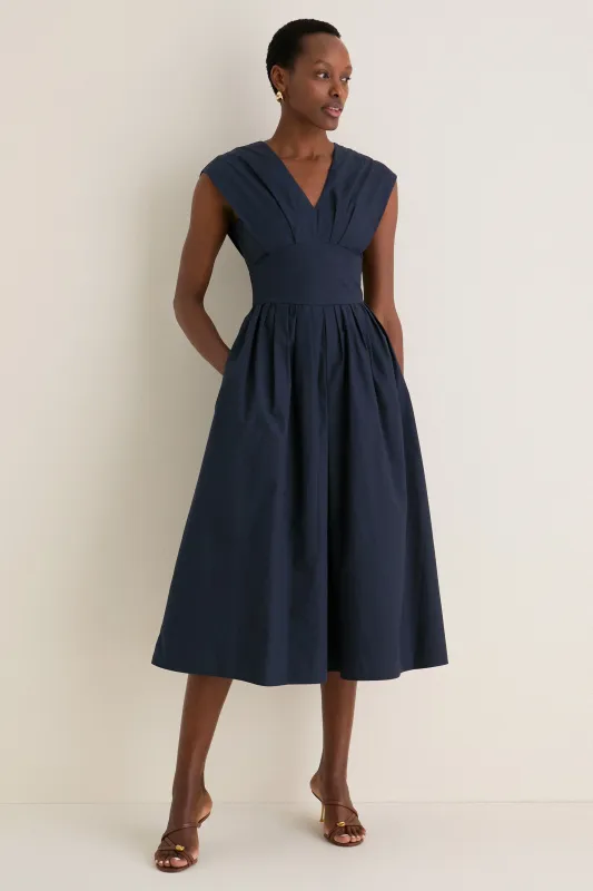 Navy In Full Bloom Dress made by Rosie Assoulin