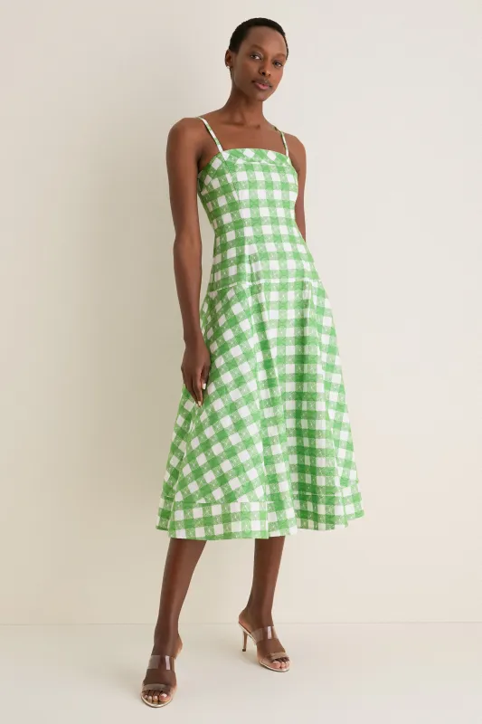 Grass Green Drop Me a Note Dress made by Rosie Assoulin