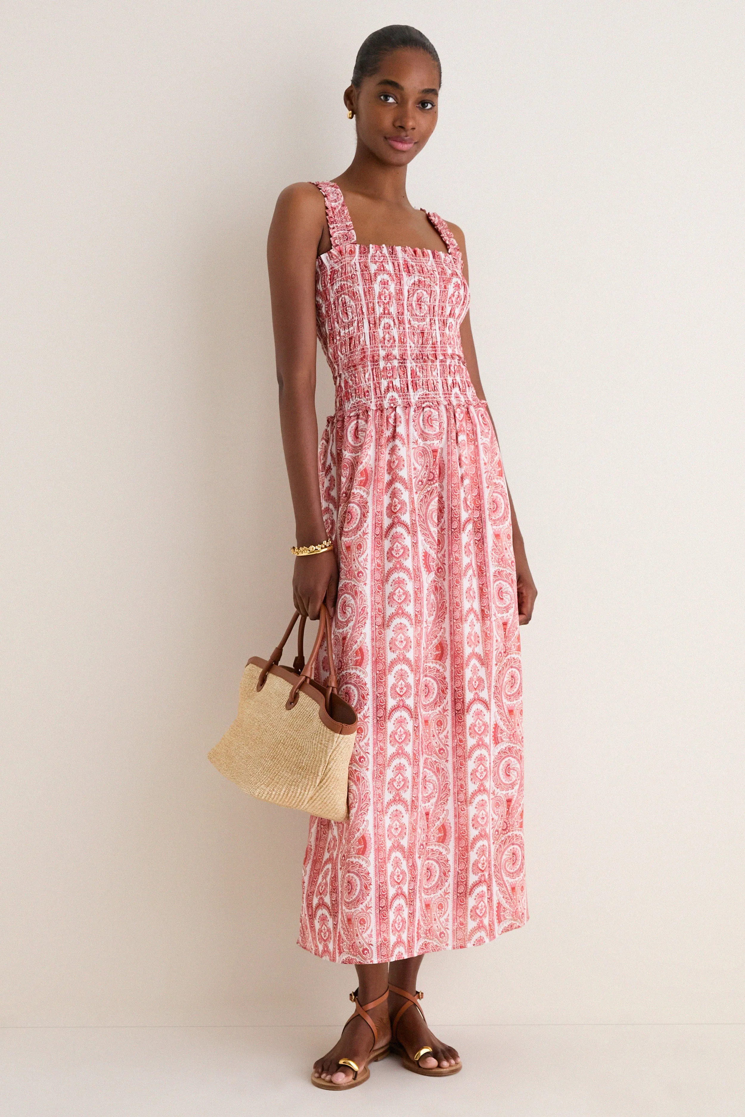 Coral Corsica Paisley Azalea Maxi Nap Dress sold by Tuckernuck product image thumbnail 3