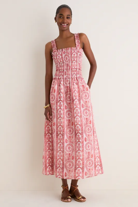 Coral Corsica Paisley Azalea Maxi Nap Dress made by Hill House Home