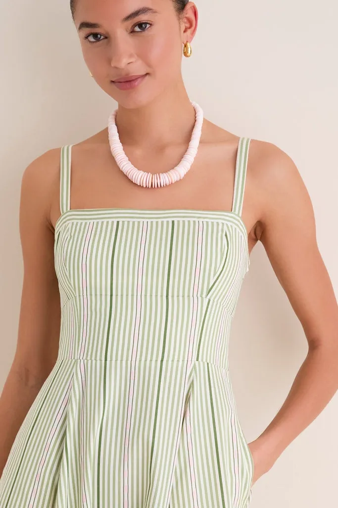 Green Jacquard Stripe Margot Dress sold by Tuckernuck product image thumbnail 5