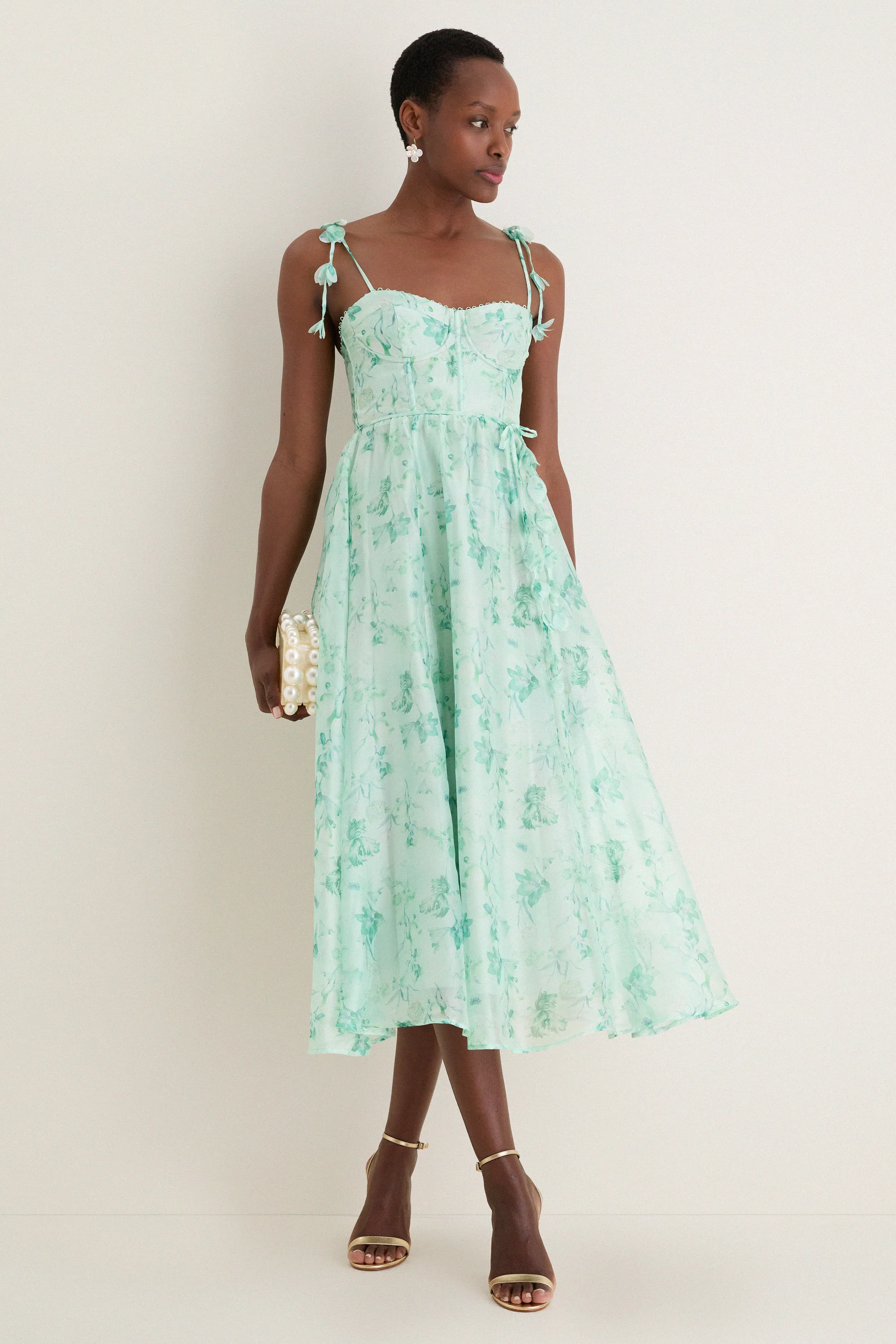 Green Floral Halcyon Midi Dress sold by Tuckernuck product image thumbnail 2