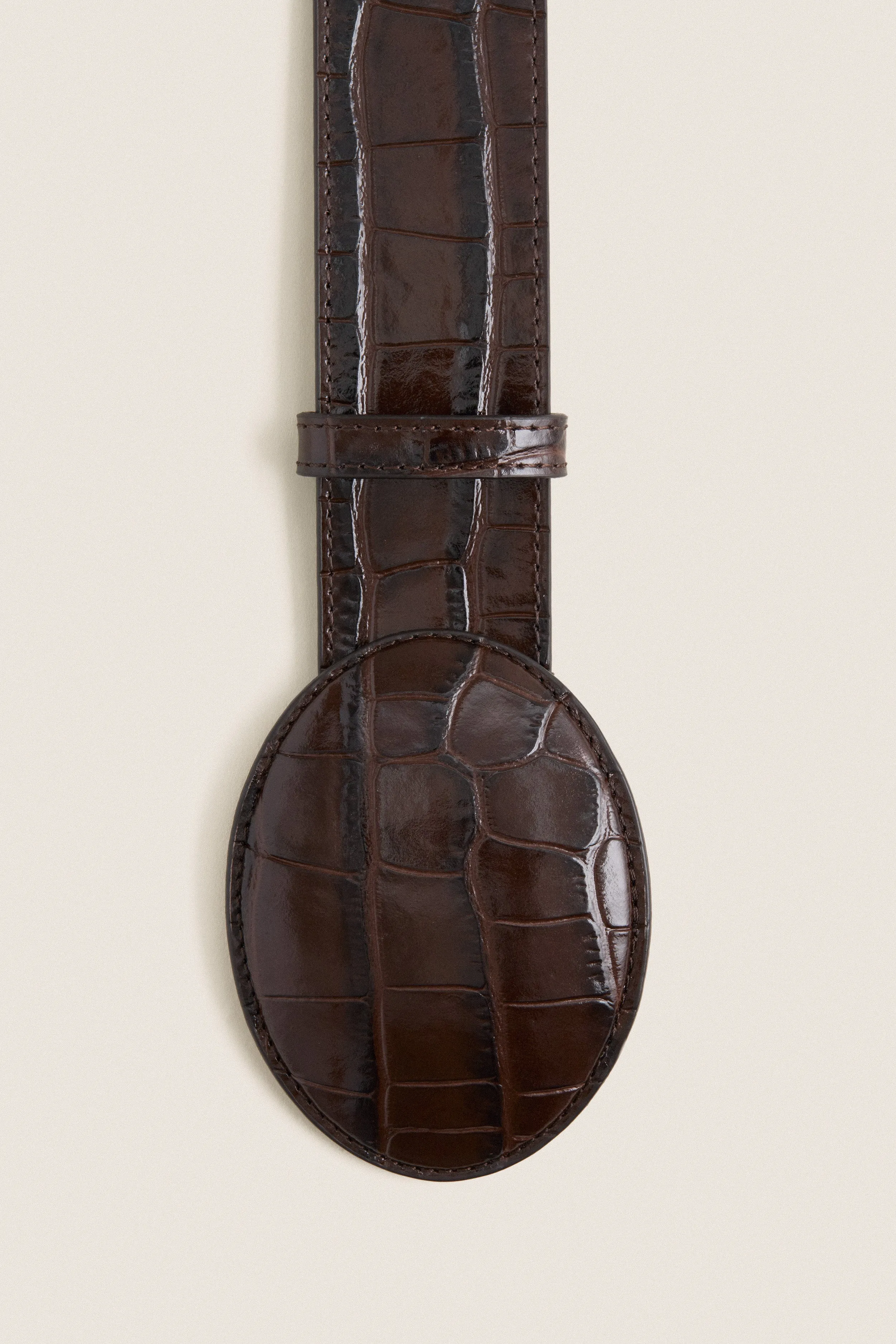 Chocolate Mabel Croco Belly Belt sold by Tuckernuck product image thumbnail 4