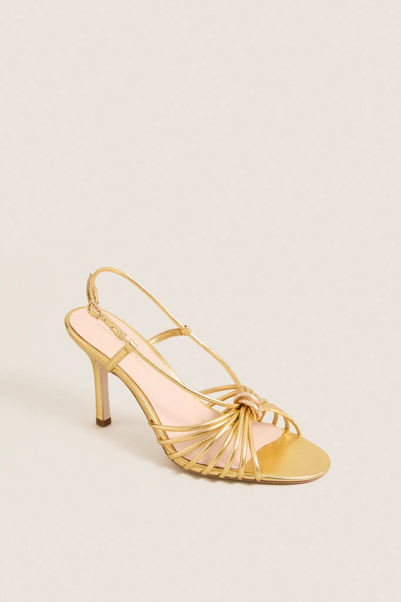 Gold Metallic Nappa Mareka Heels sold by Tuckernuck